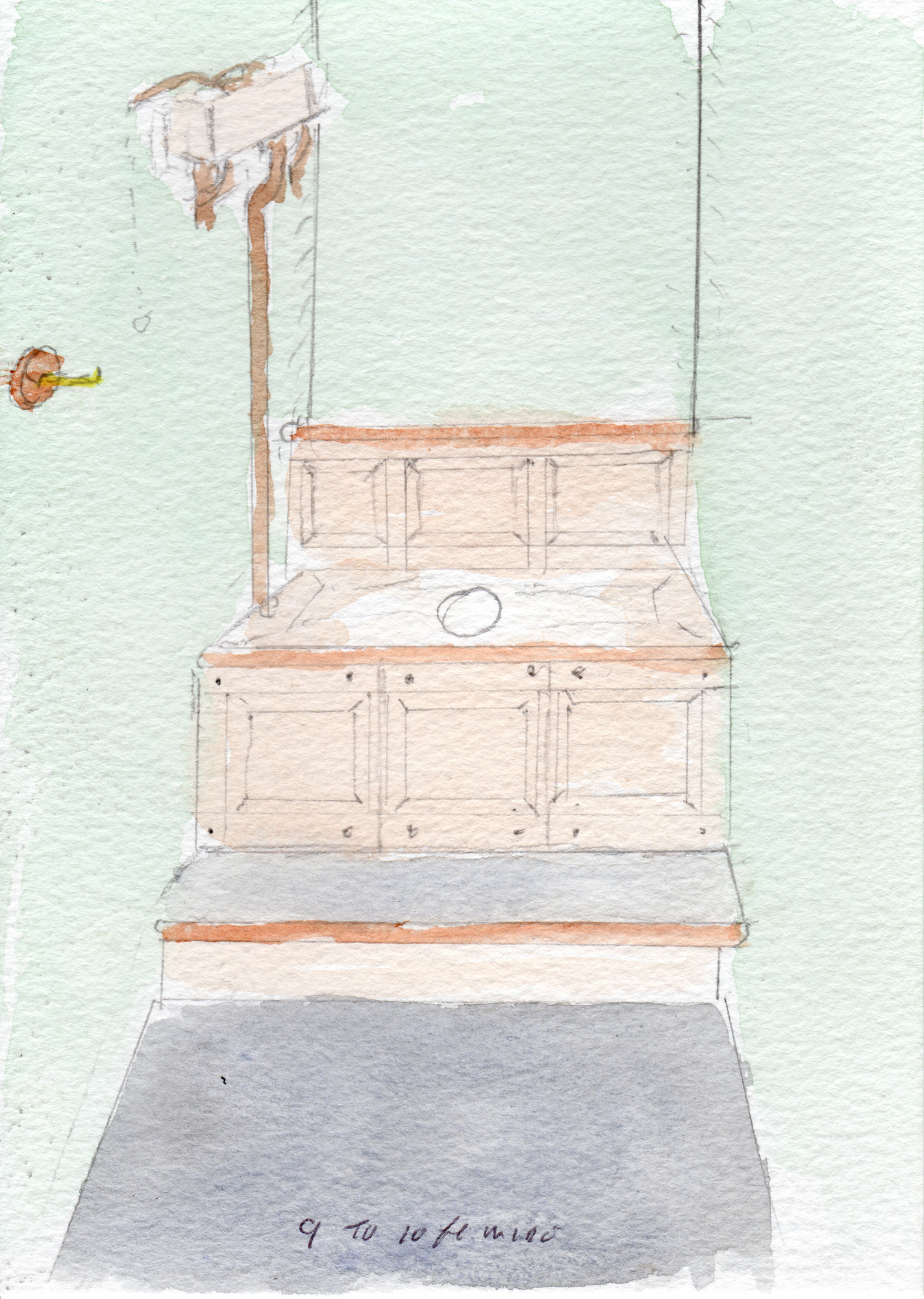 Painting of gents' toilets in Saltaire Congregational Church