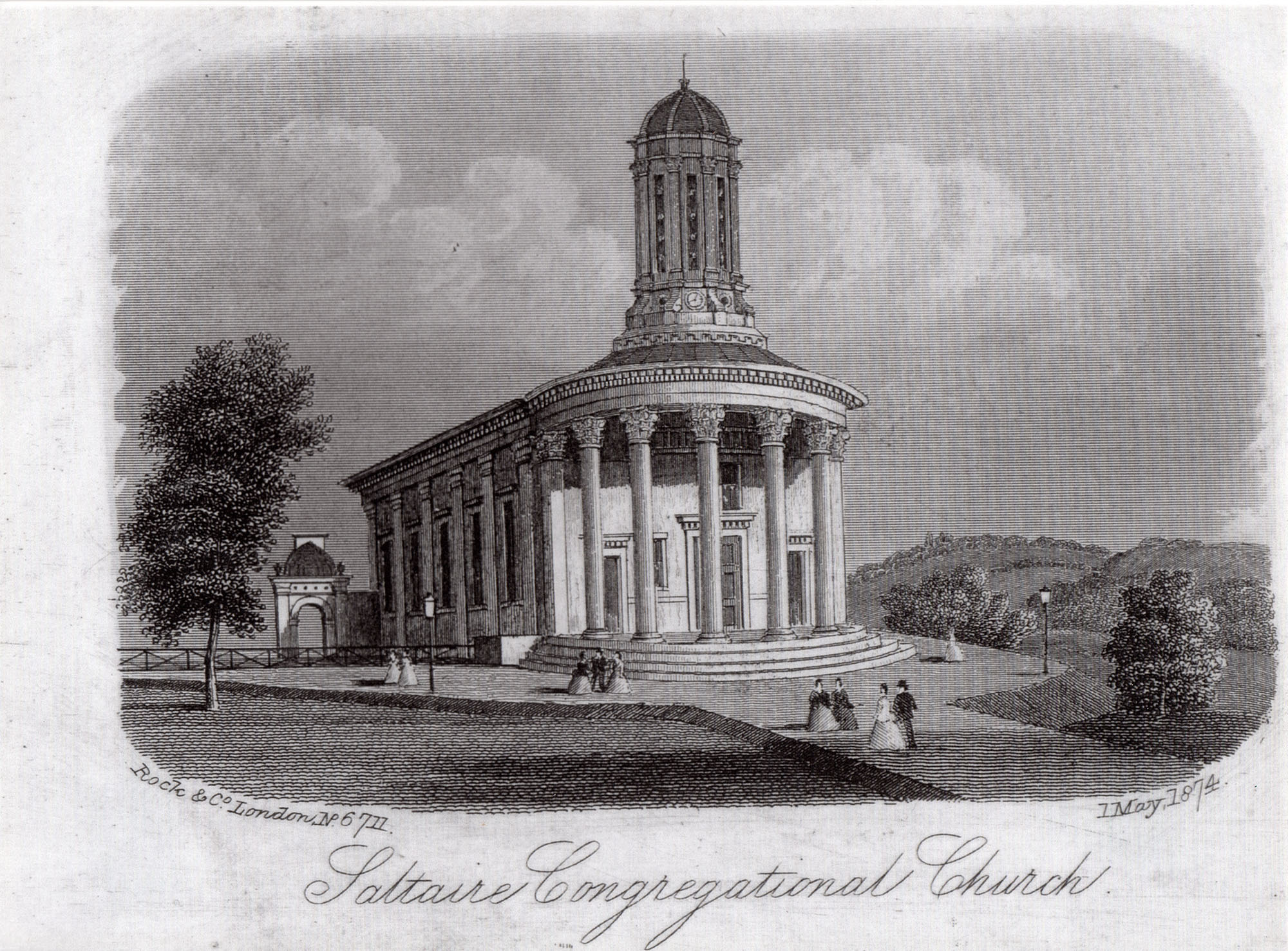 View of Congregational Church in 1874