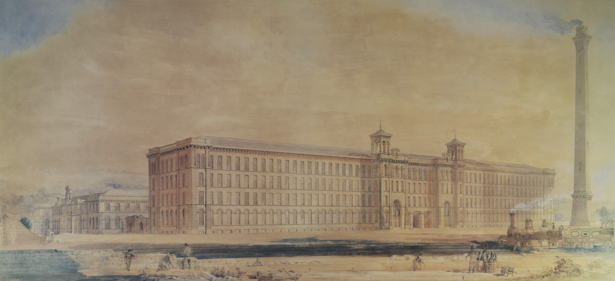 Watercolour of Salts Mill
