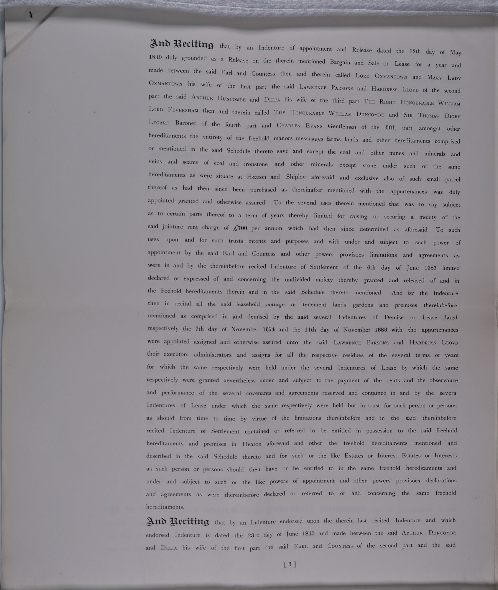 Abstract of land transfers