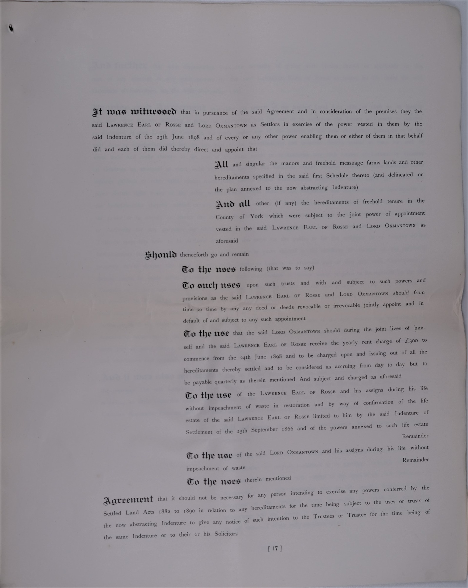 Abstract of land transfers