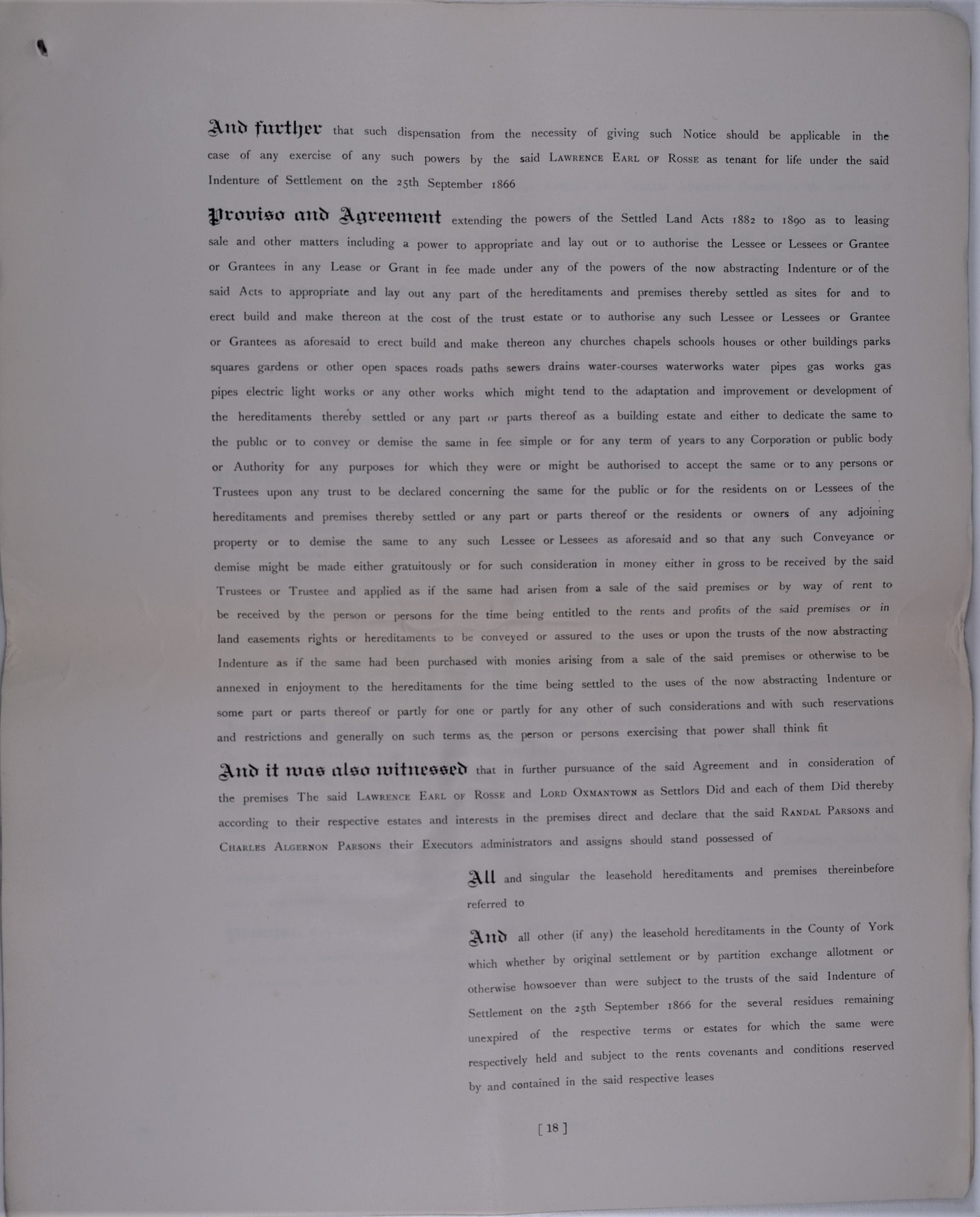 Abstract of land transfers