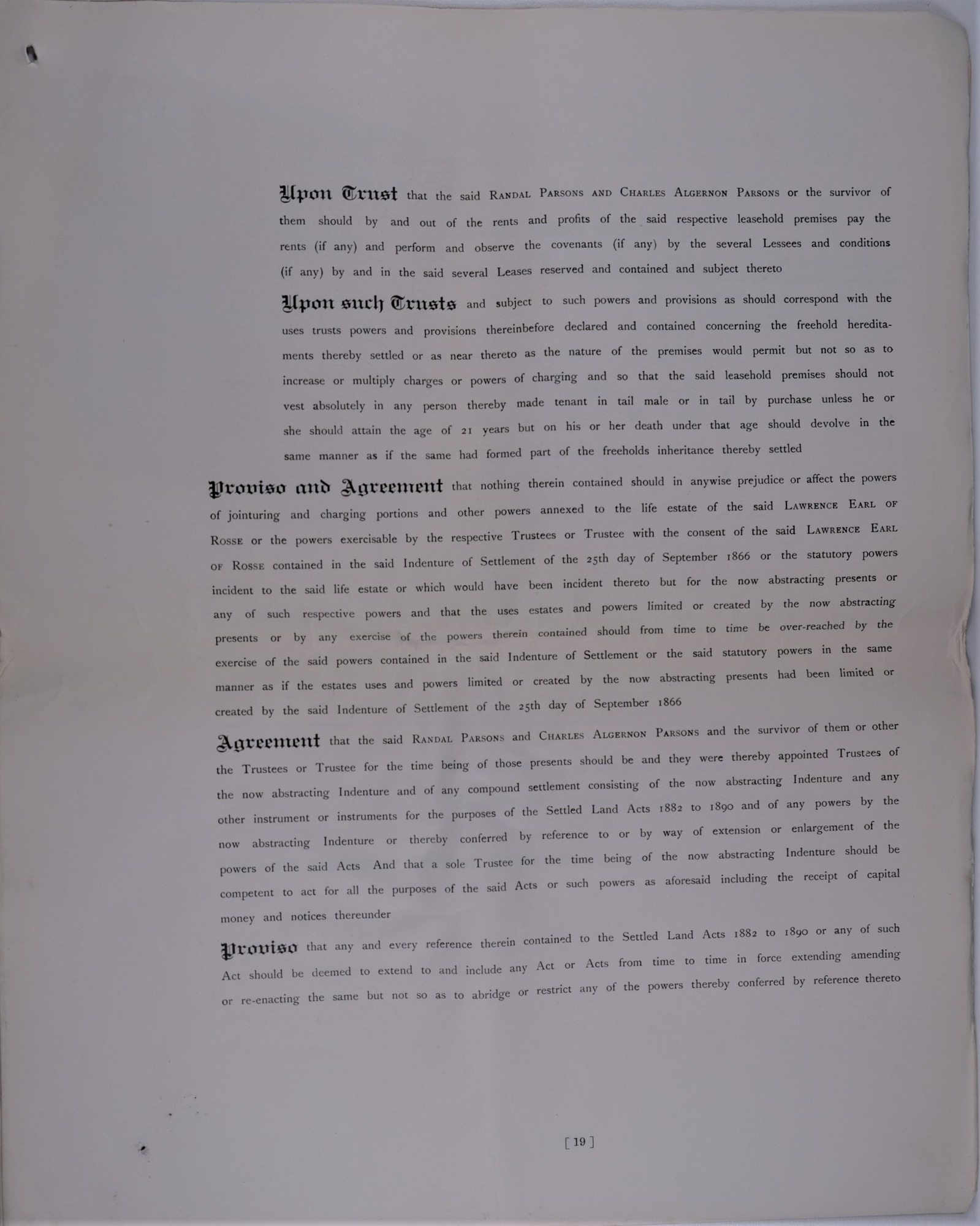 Abstract of land transfers