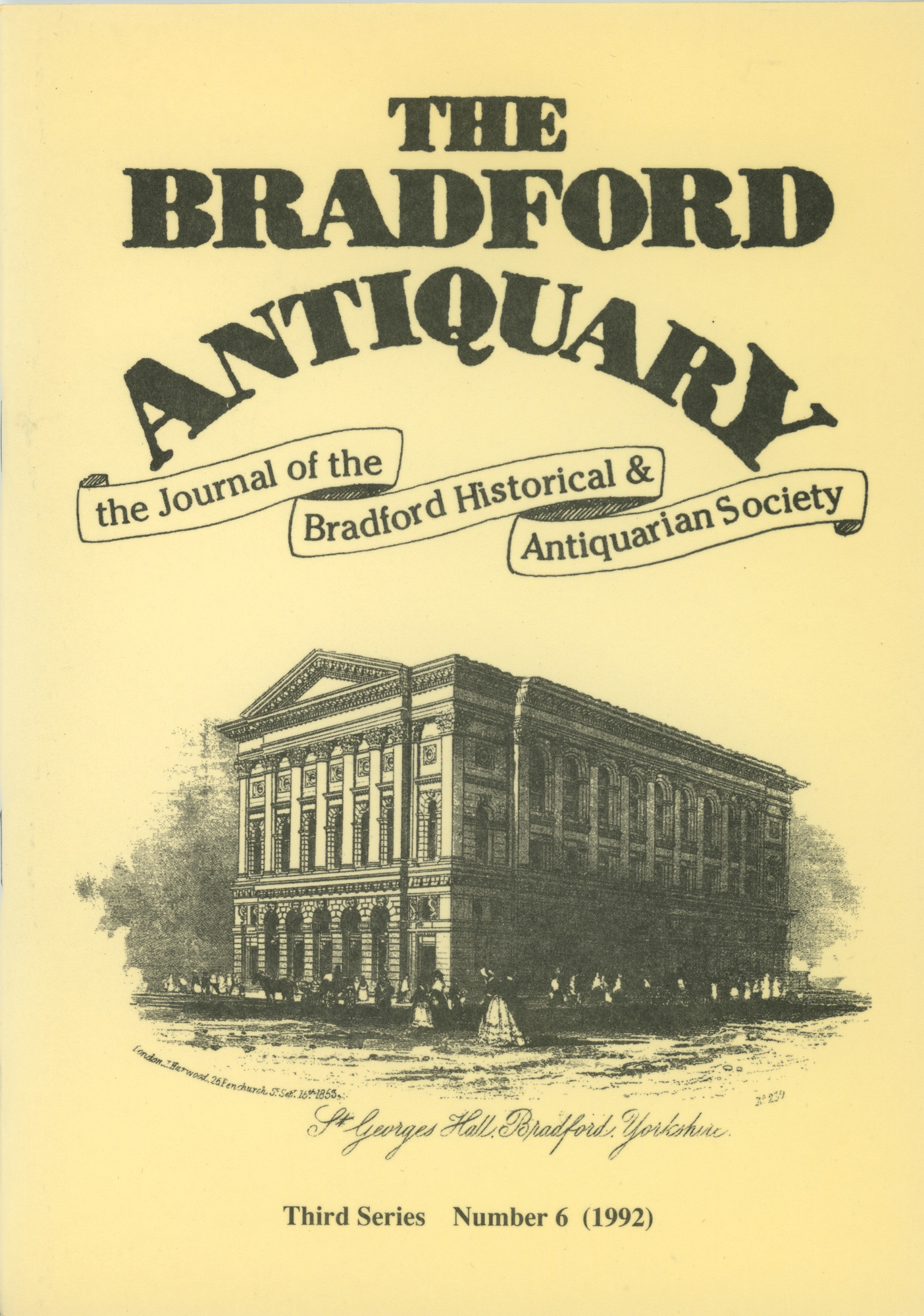 Bradford Antiquary Third Series No.6 1992