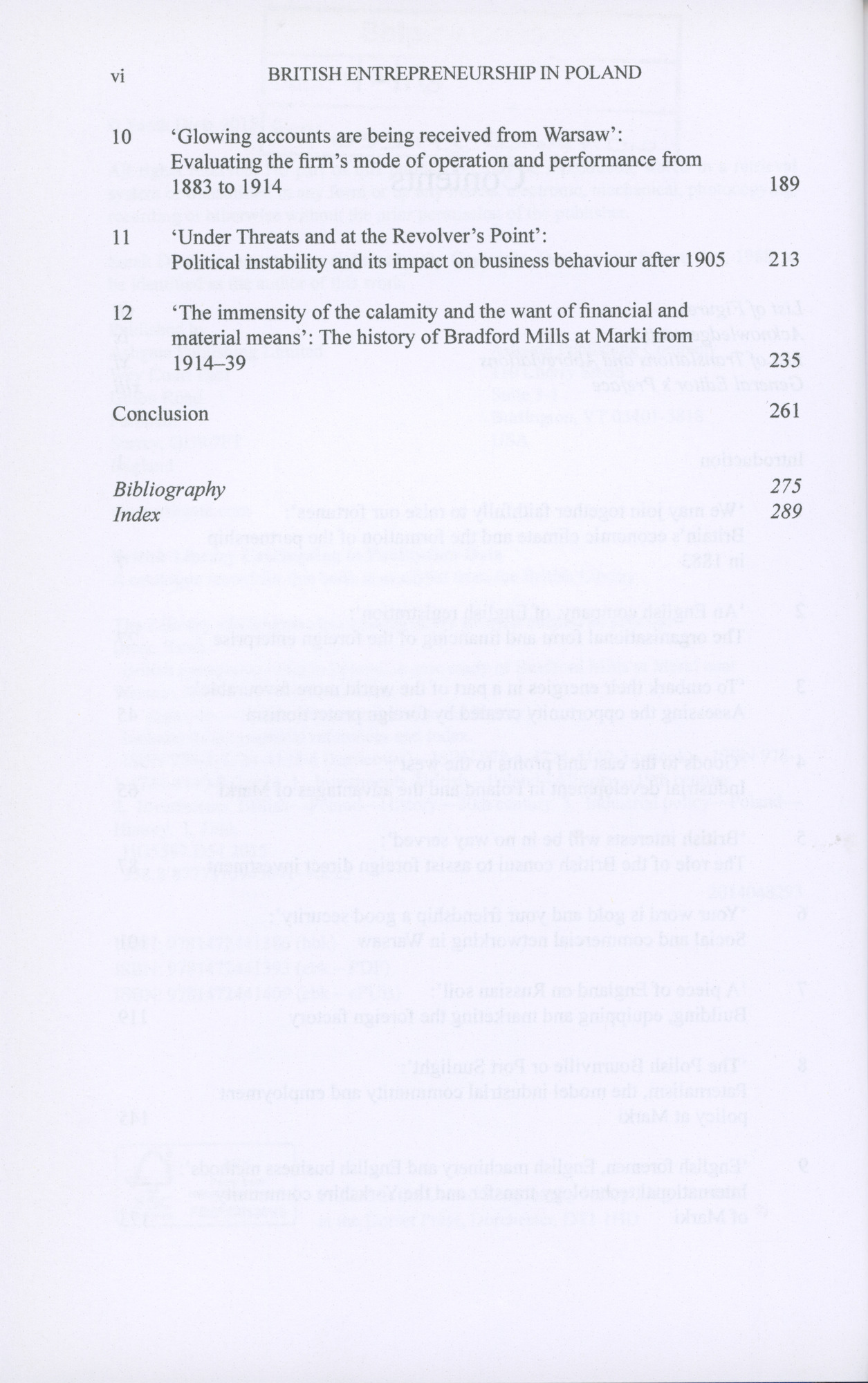 British entrepreneurship in Poland: Contents page (2)