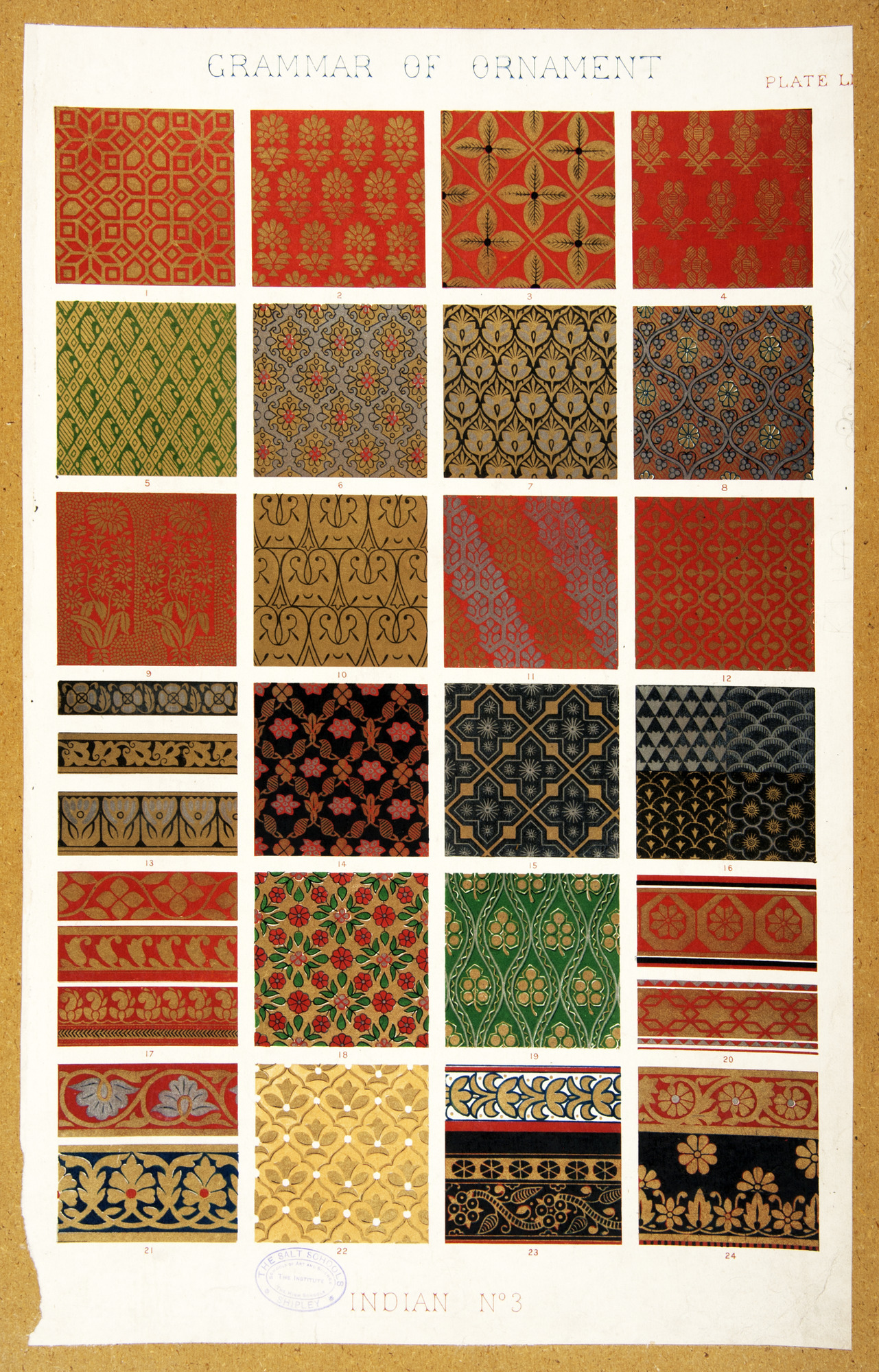 Colour plates from Grammar of Ornament: Plate L[ ], Indian No 3