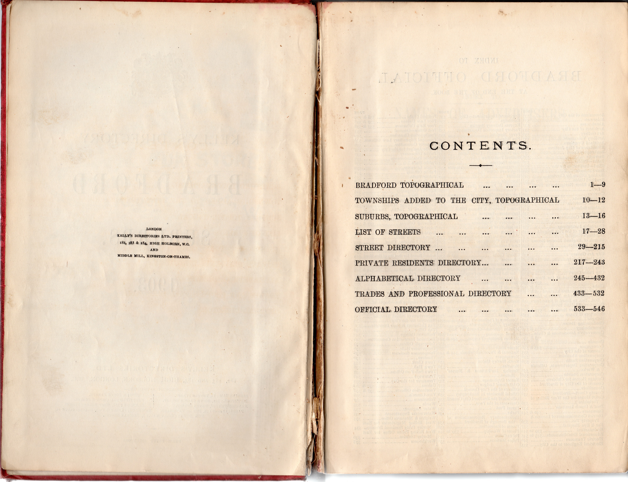 Kelly's Directory of Bradford and Suburbs 1903: Pages 2 and 3
