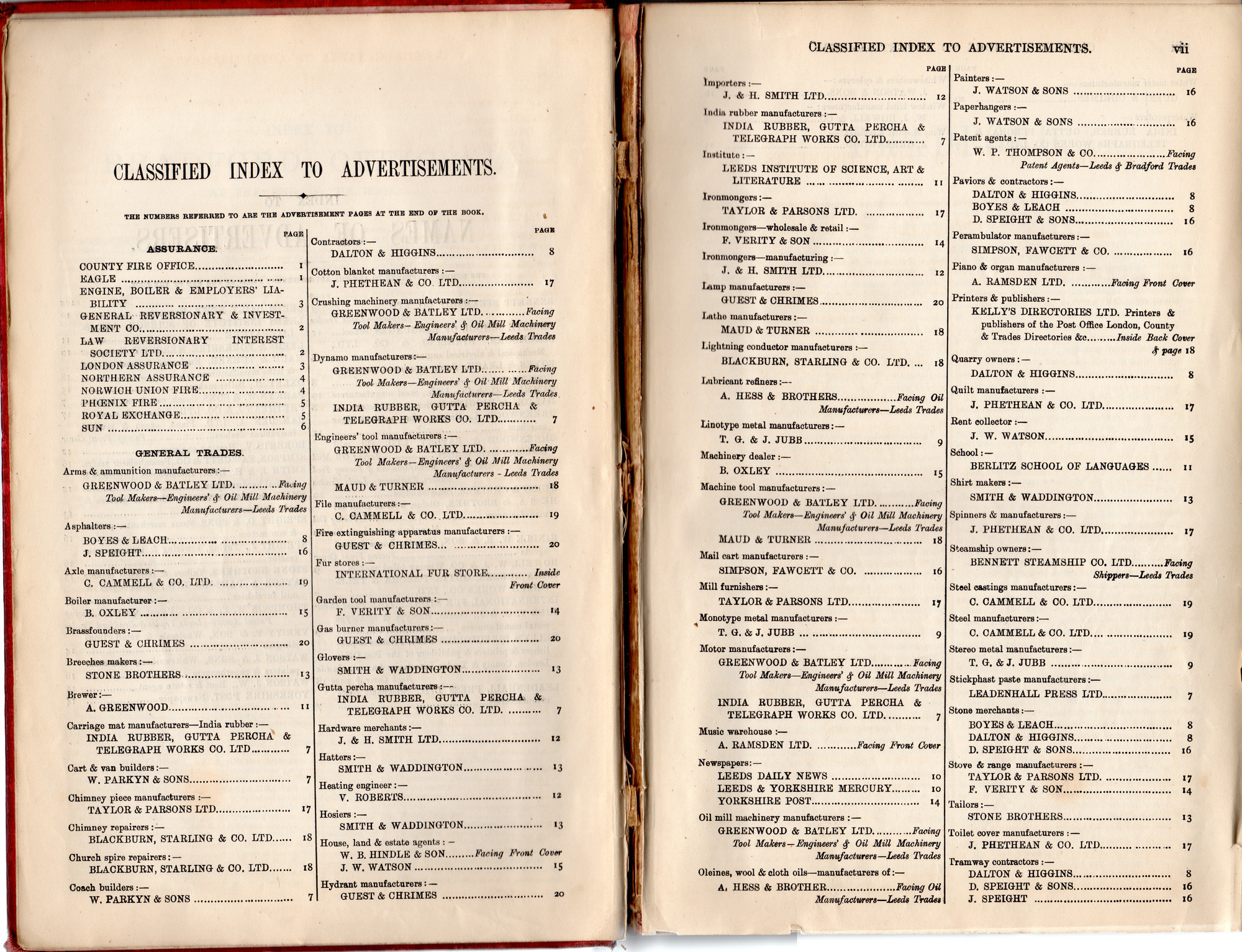 Kelly's Directory of Bradford and Suburbs 1903: Pages 6 and 7