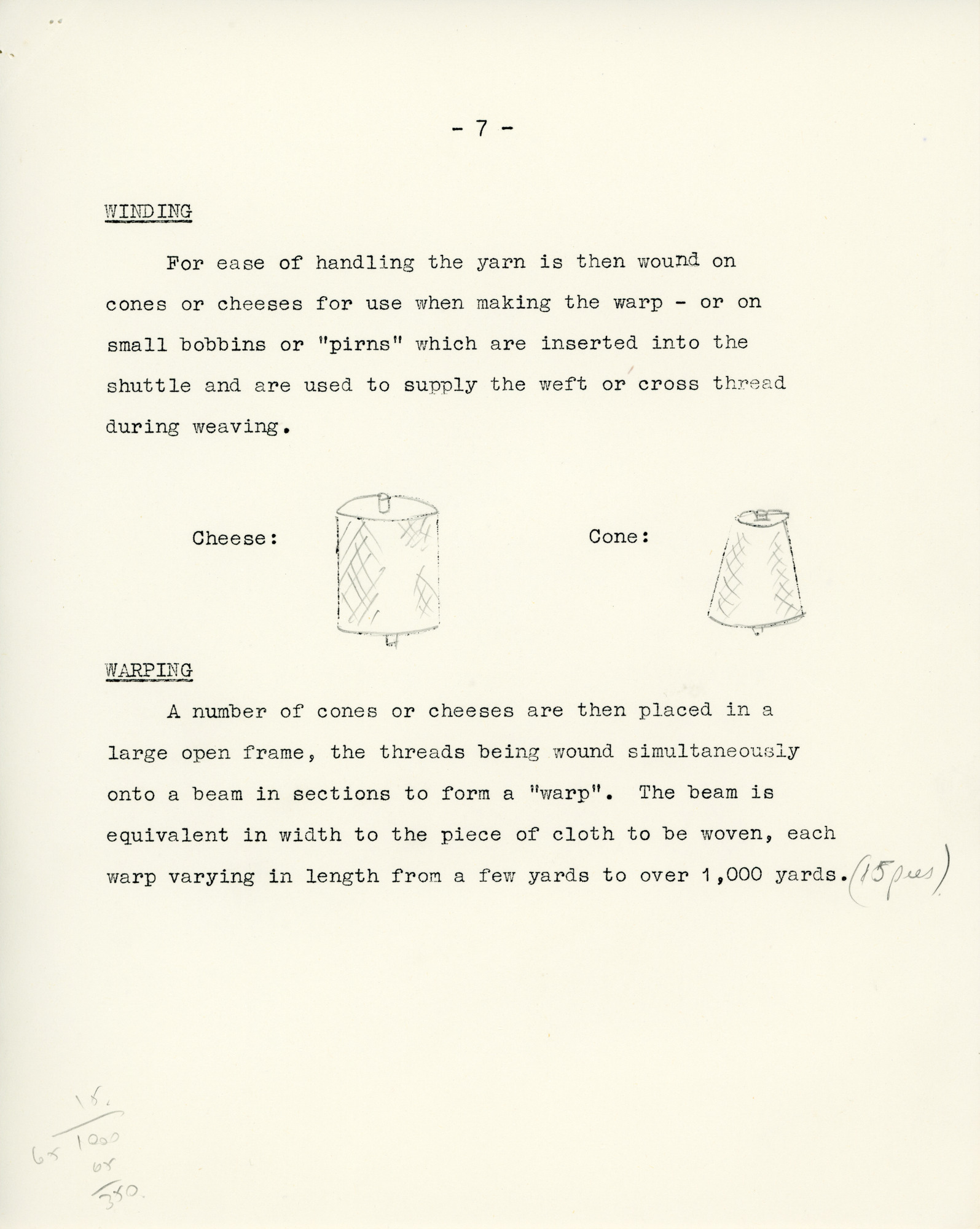 Main Processes in the Worsted Textile Spinning and Manufacturing Industry: Page 7 - Winding and Warping
