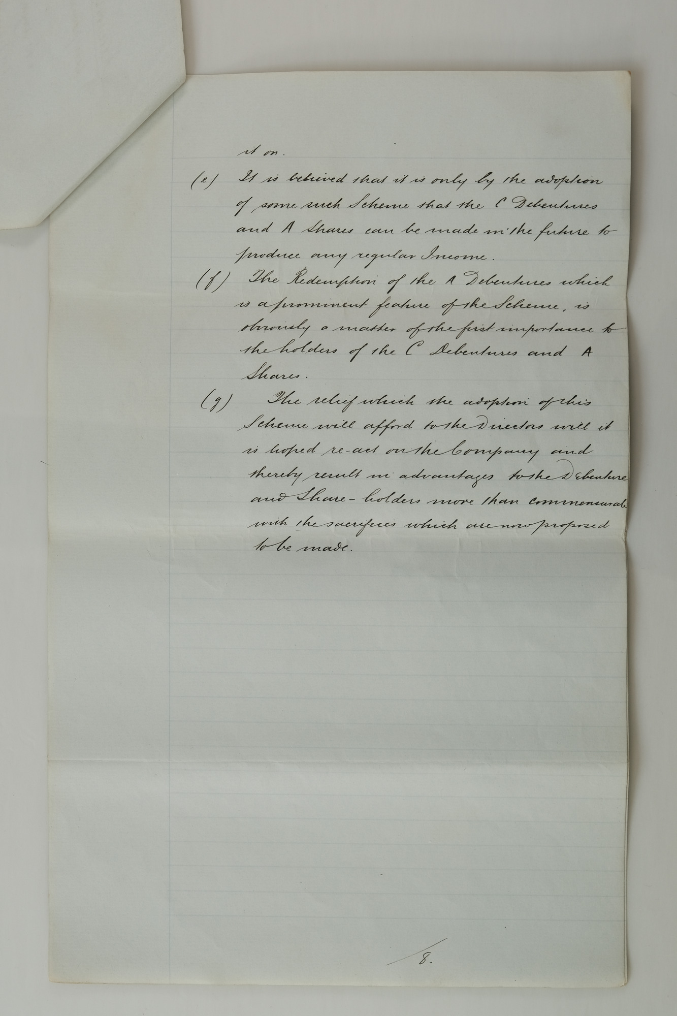 Memorandum and suggestions 1883: Page 8