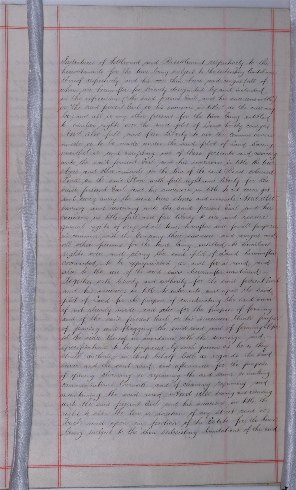 Original conveyancing document for strip of land near Hirst Mill