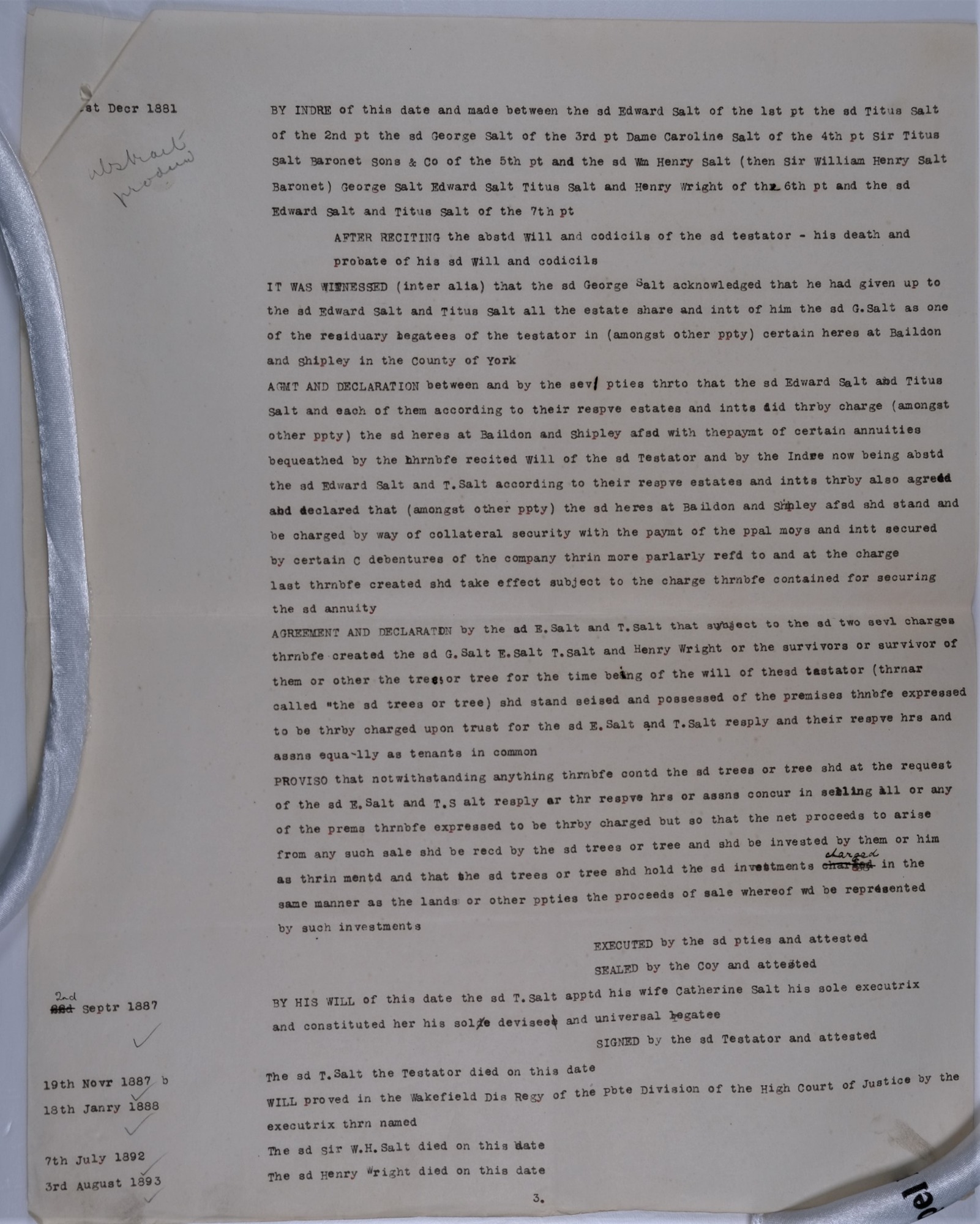 Part of a Mortgage contract