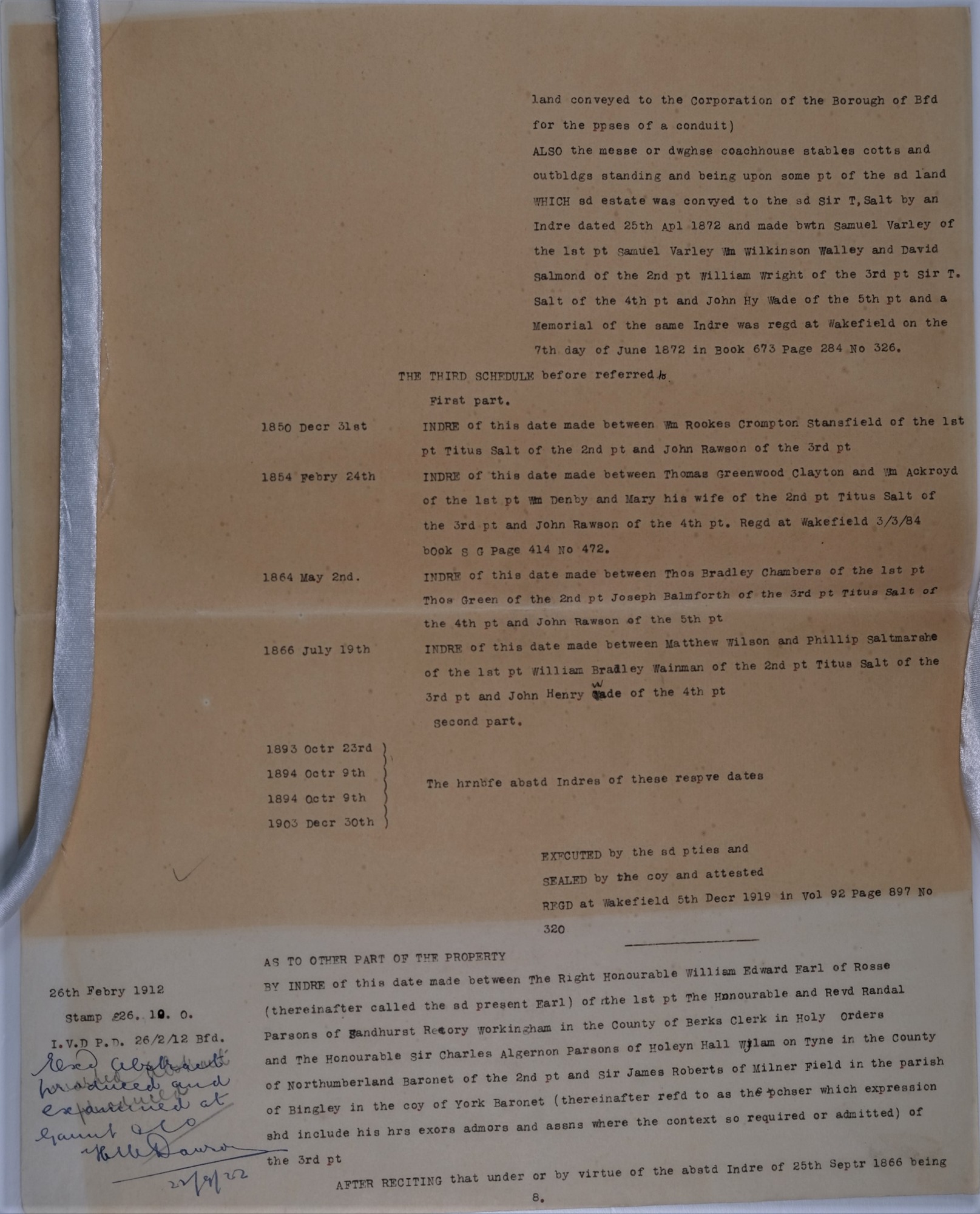 Part of a Mortgage contract