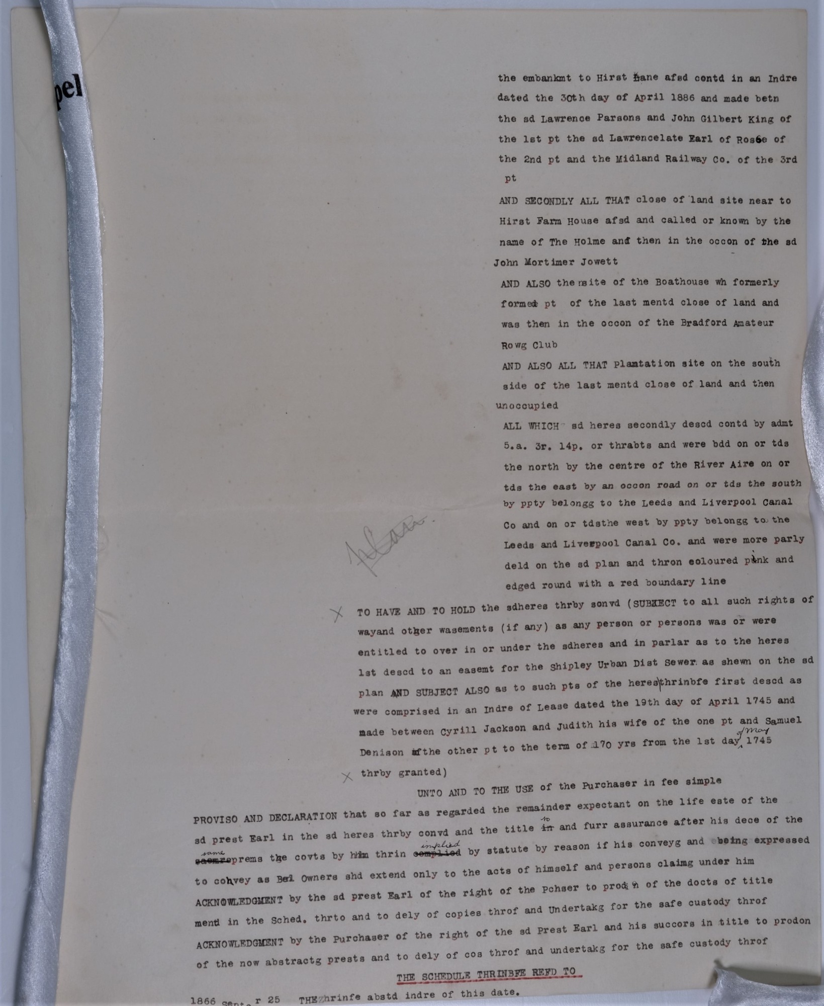 Part of a Mortgage contract