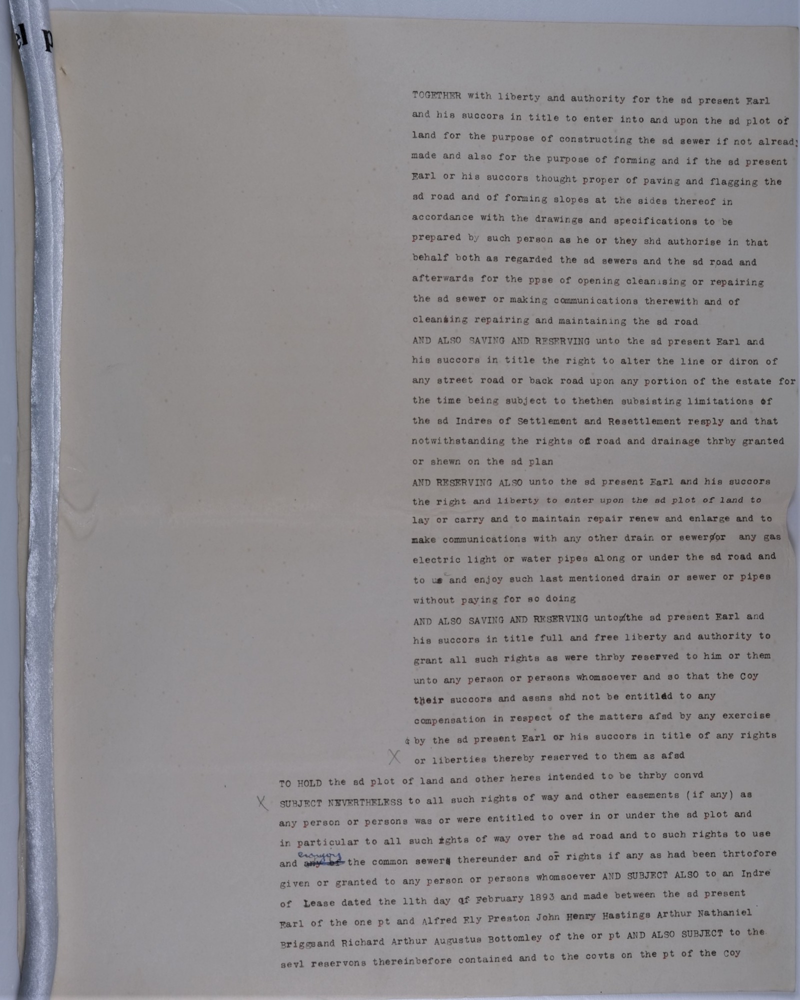 Part of a Mortgage contract