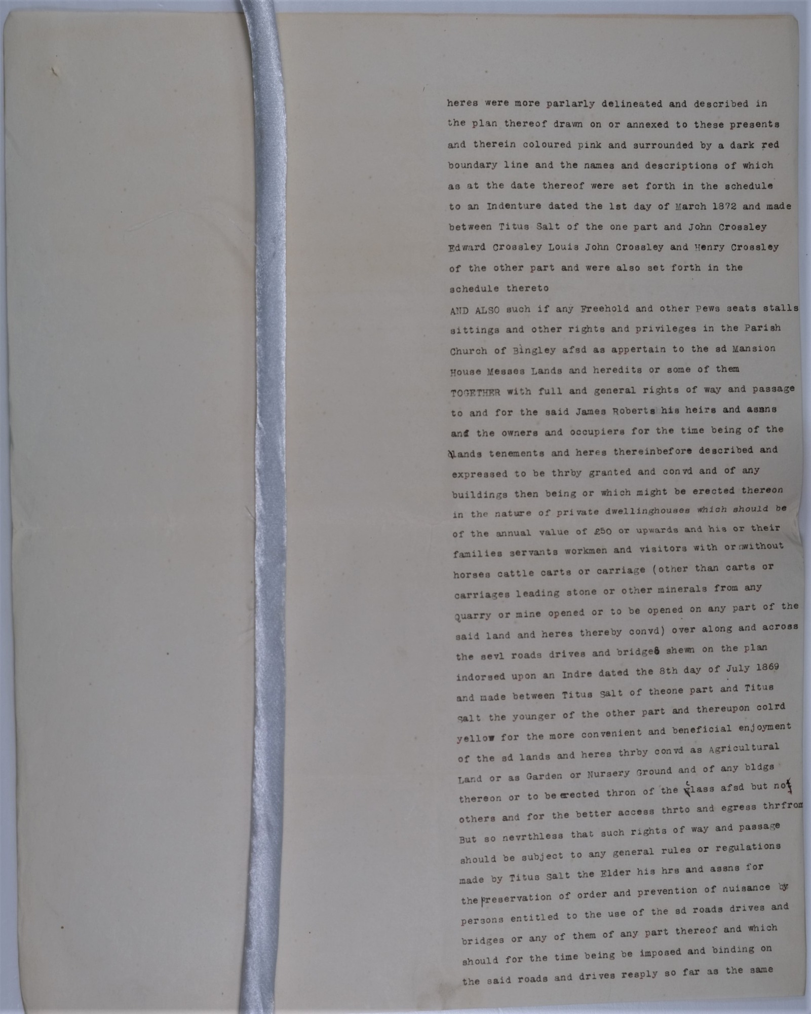 Part of a Mortgage contract