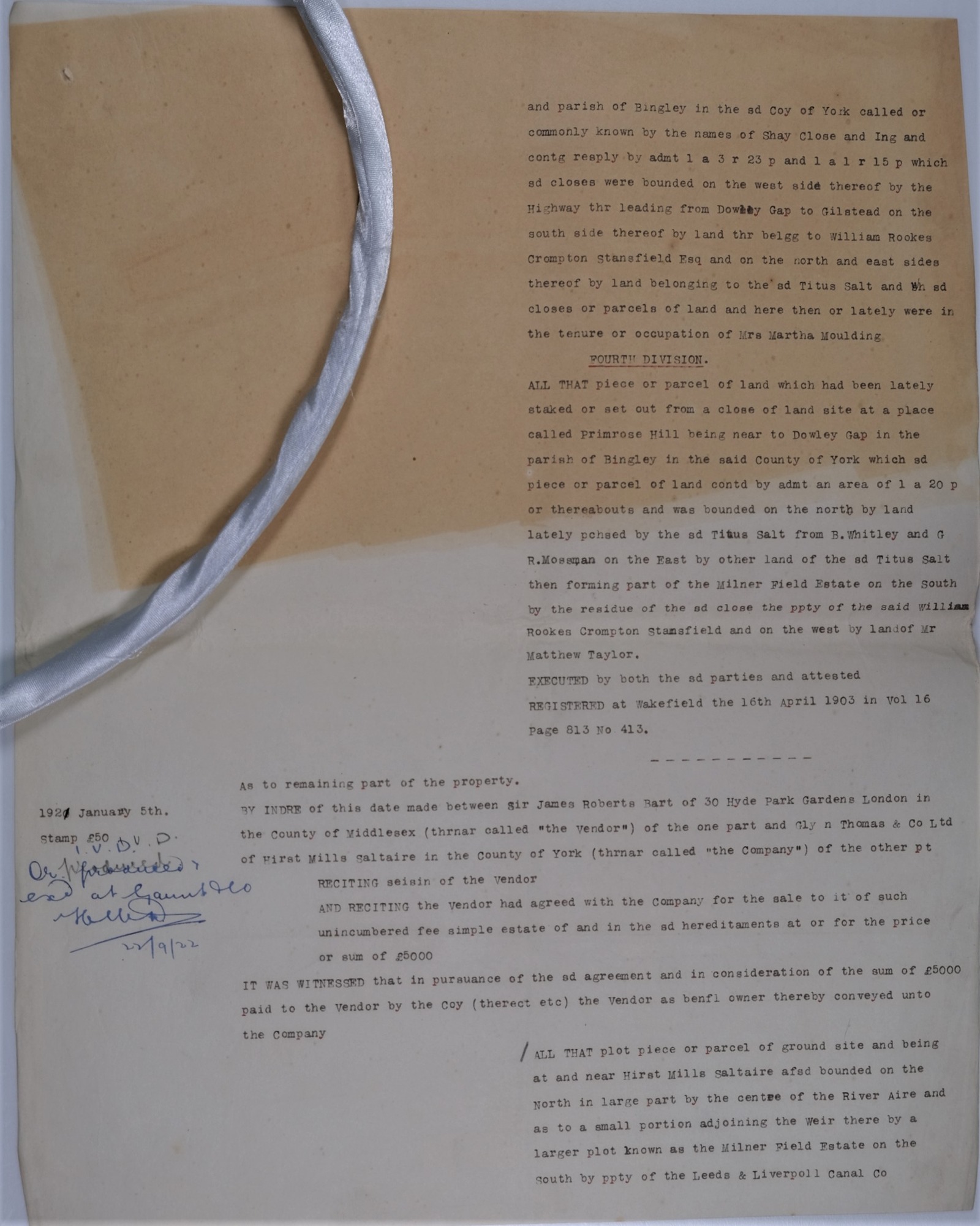 Part of a Mortgage contract