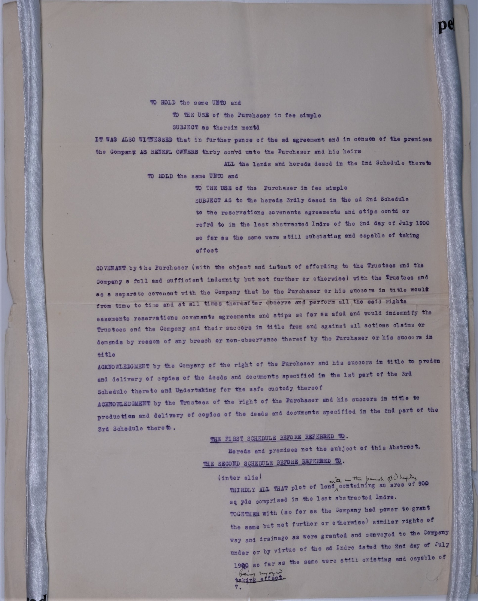 Part of a Mortgage contract