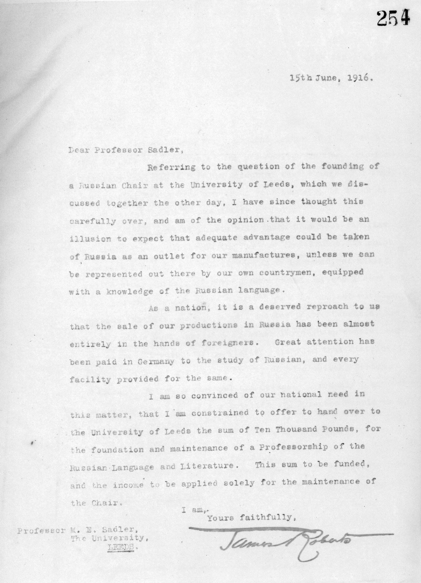 Roberts' letter book 1914-1917