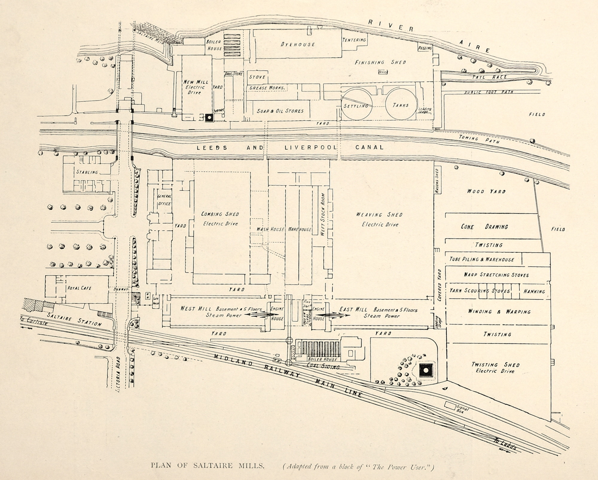 Saltaire: Plan of Salts Mill (page 12)