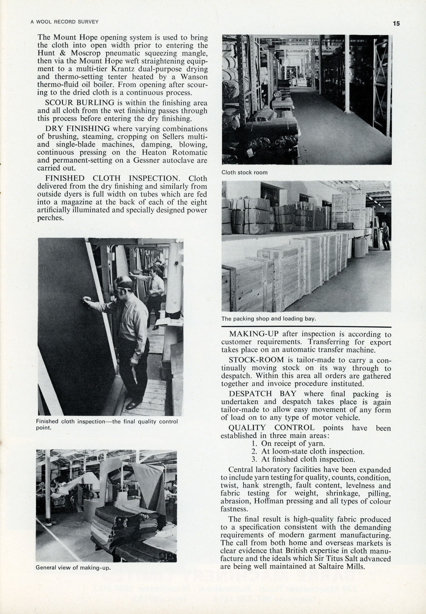 Salts (Saltaire) Ltd - A Wool Record Survey: Page 15