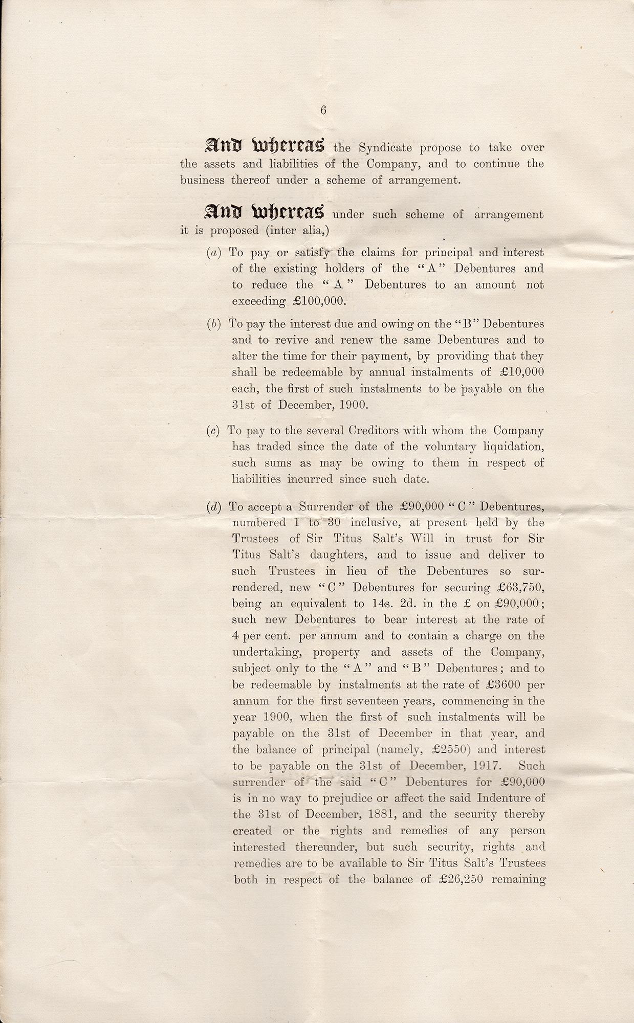 Sir Titus Salt, Bart., Sons & Co. Limited Deed of Arrangement: Page 6