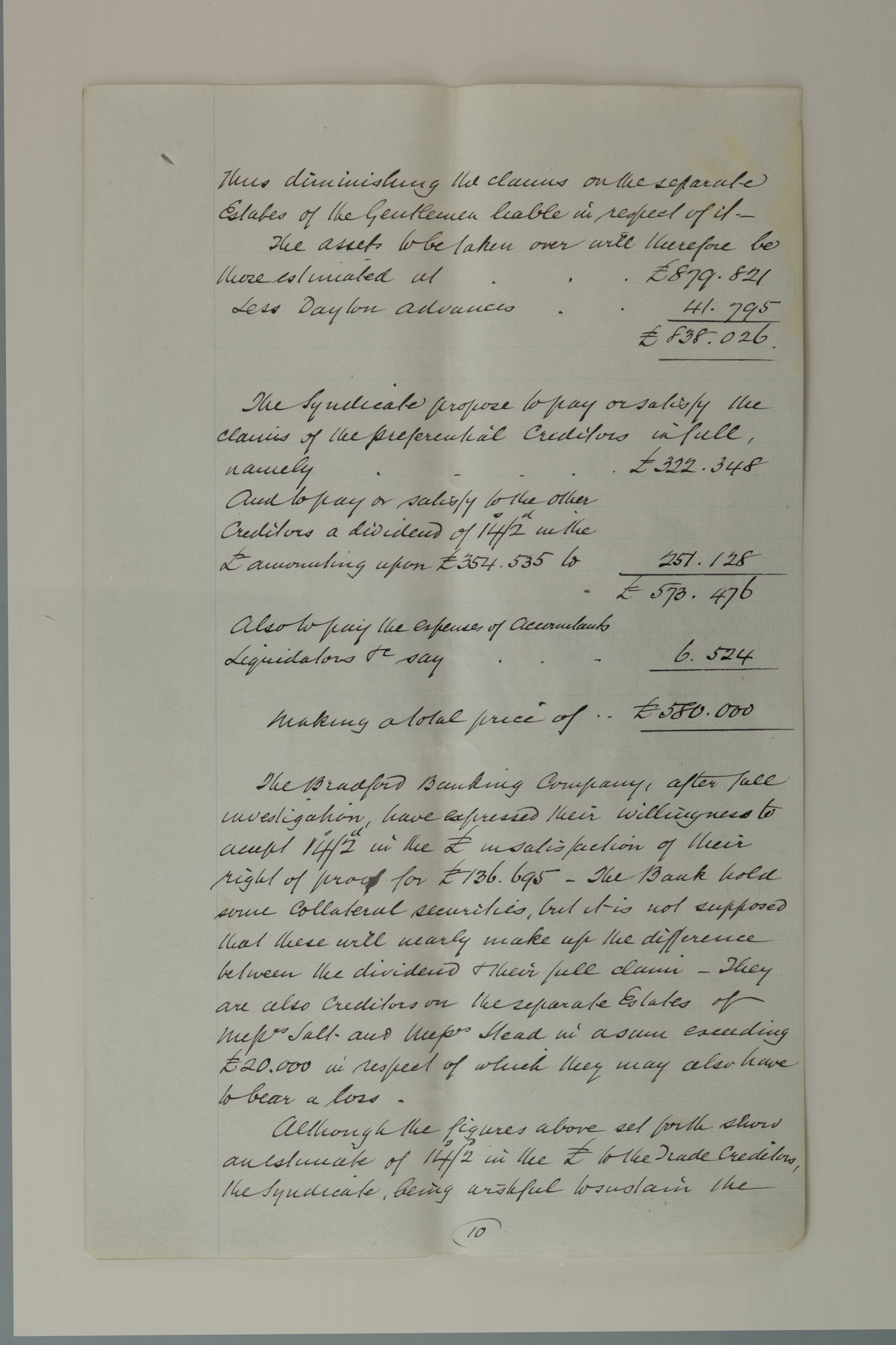 Statement and scheme for reconstruction: Page 10