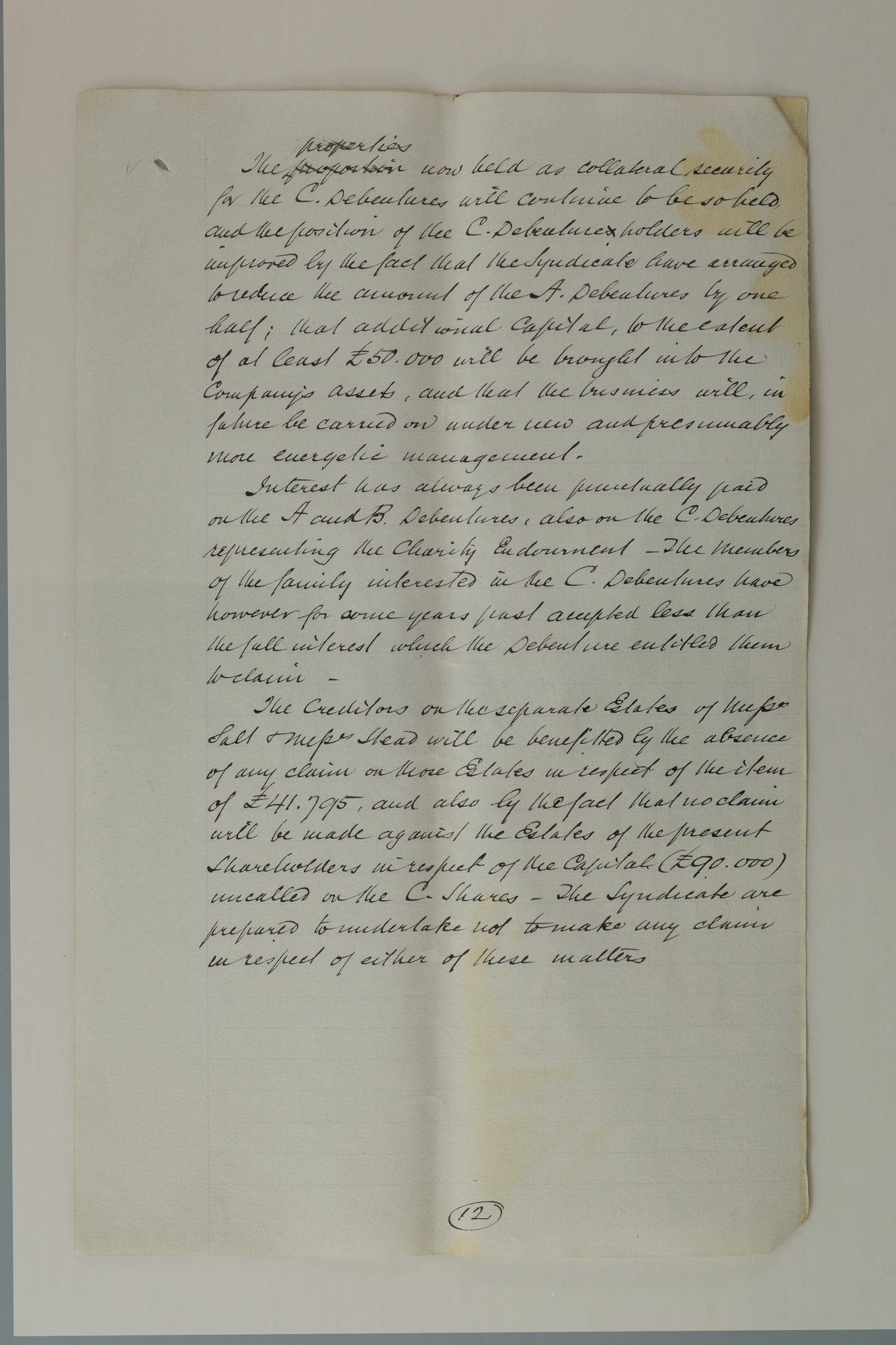 Statement and scheme for reconstruction: Page 12