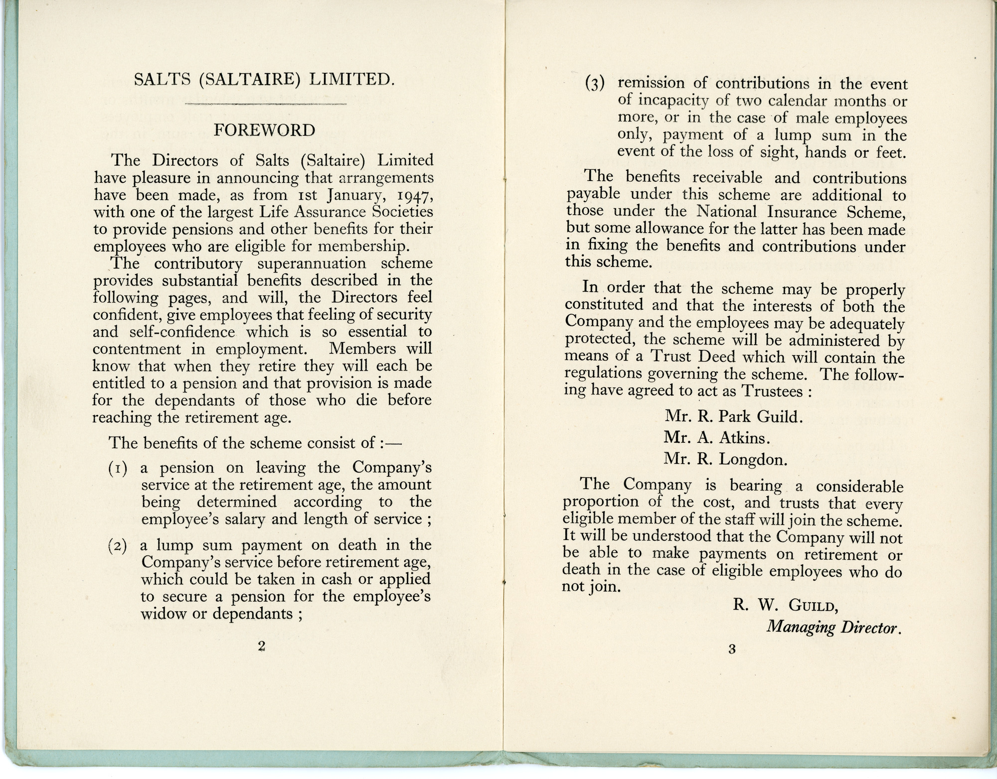 Superannuation scheme book