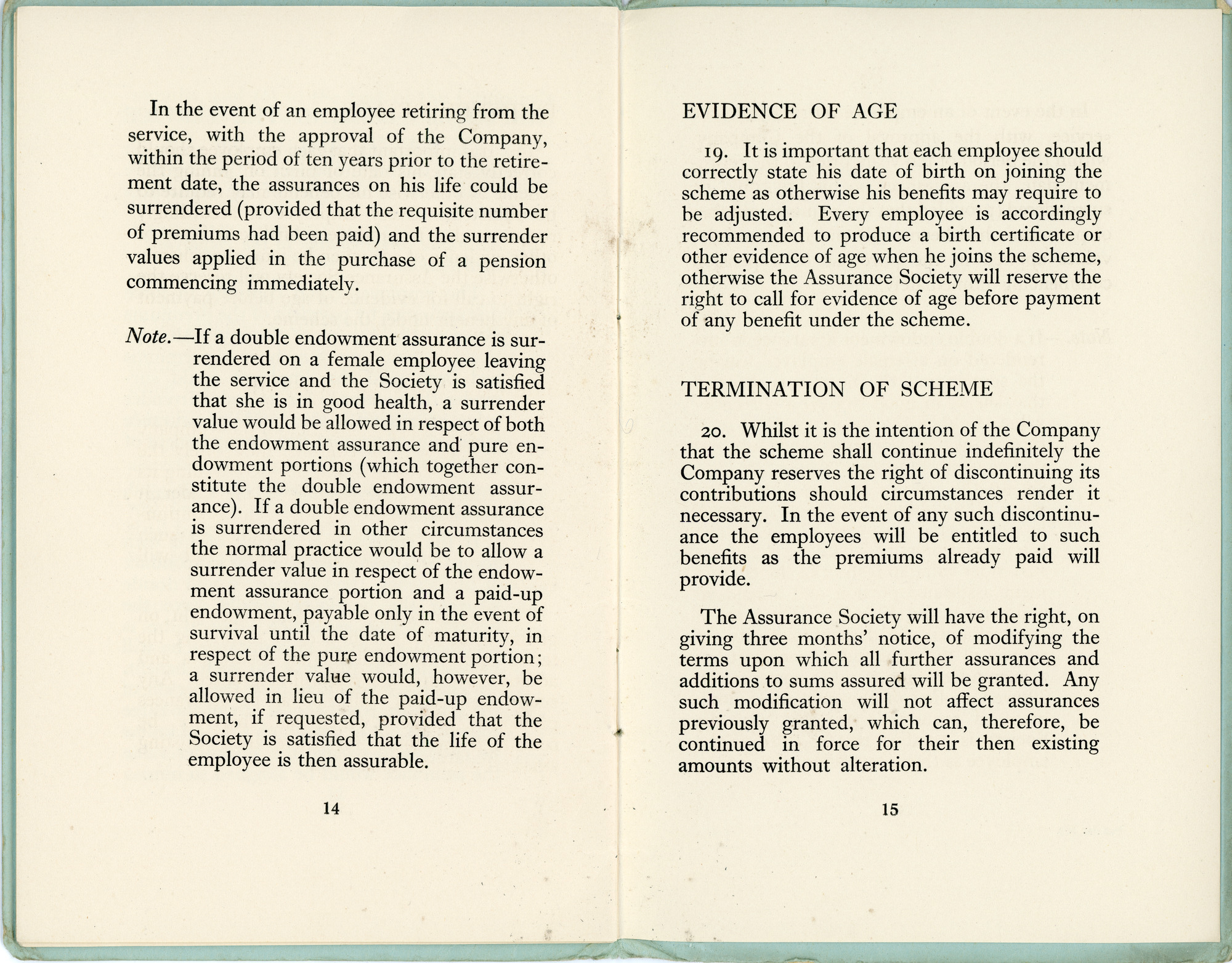 Superannuation scheme book