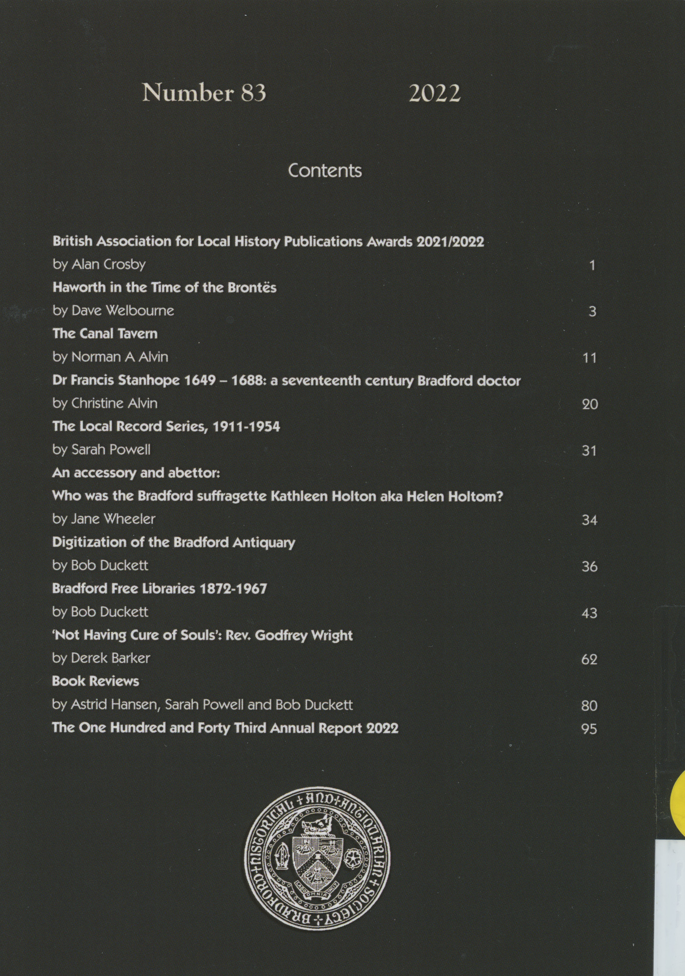 The Bradford Antiquary 2022