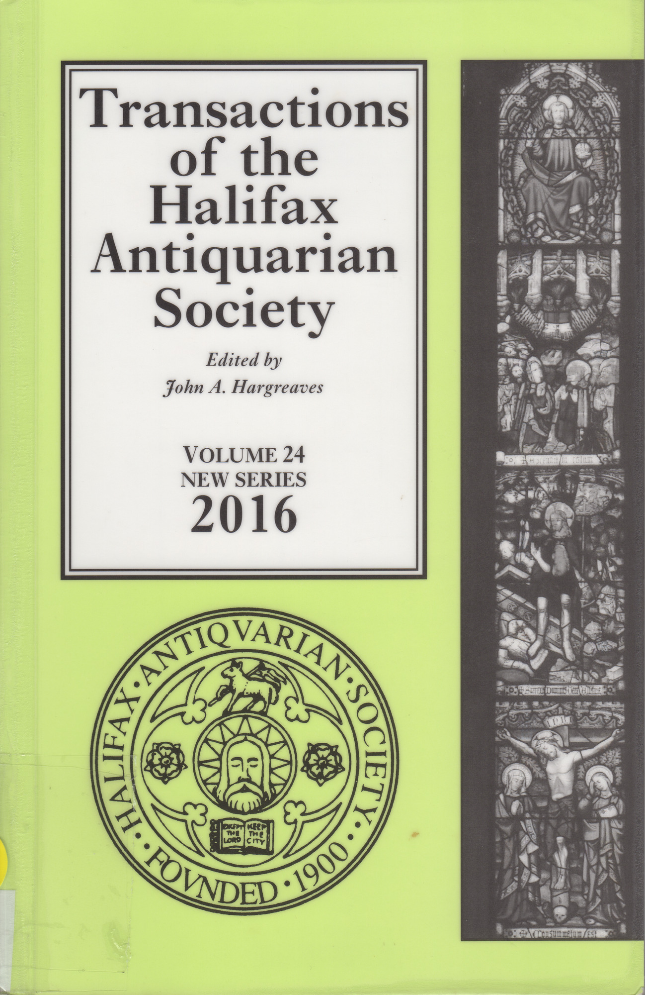 Transactions of the Halifax Antiquarian Society 2016
