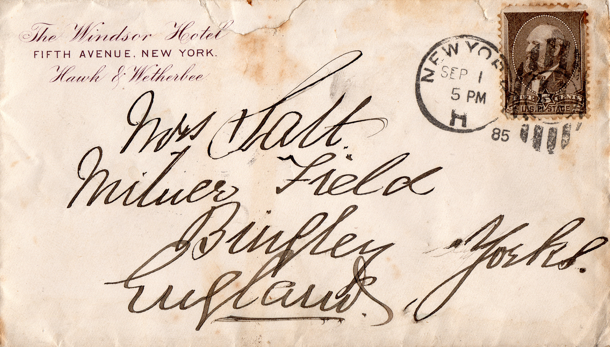 Letter to Catherine Salt from Titus Salt Junior in New York
