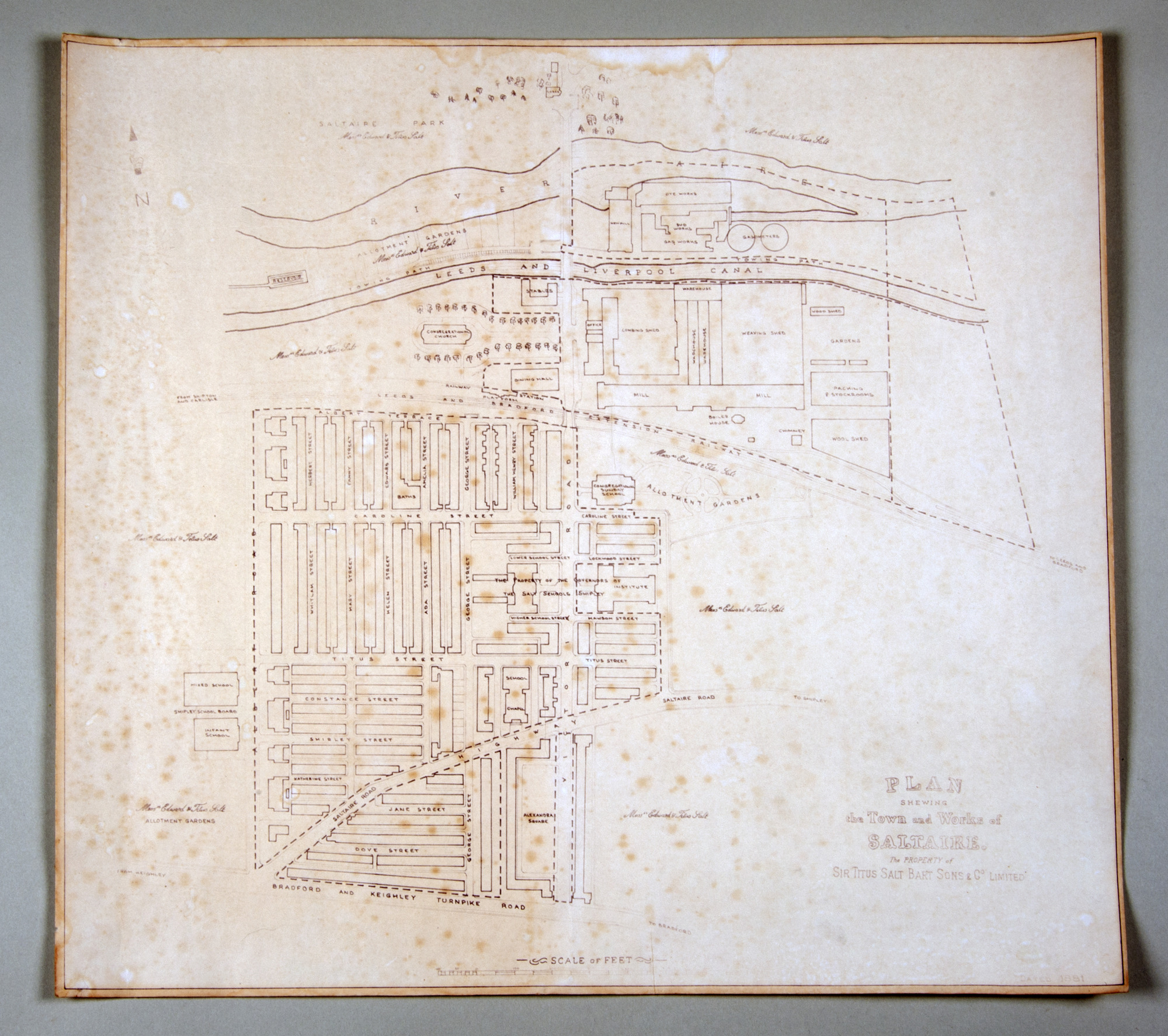 Saltaire village plan