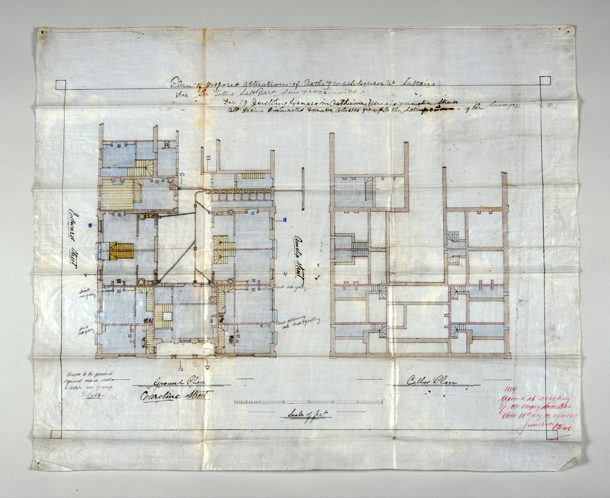 Wash-house conversion plans - ground floor and cellar