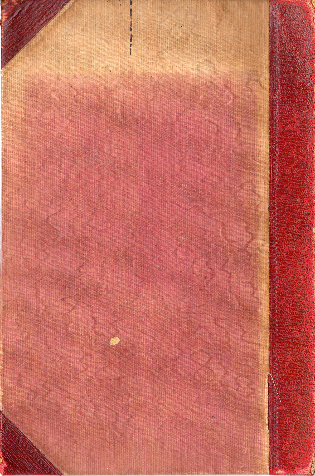 Back cover of James Roberts newspaper cuttings book 1905-1918