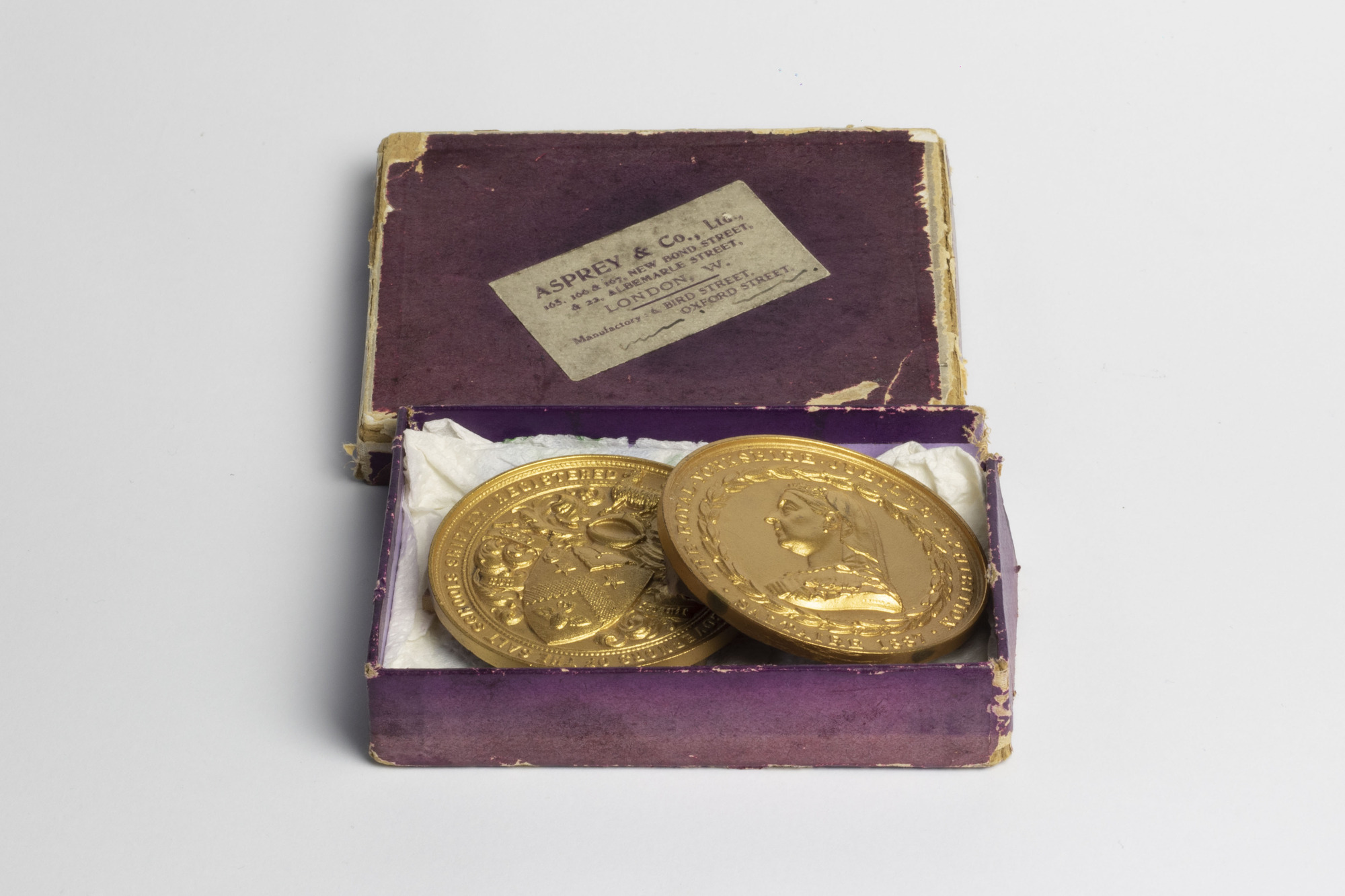 Exhibition medals: both medals in box