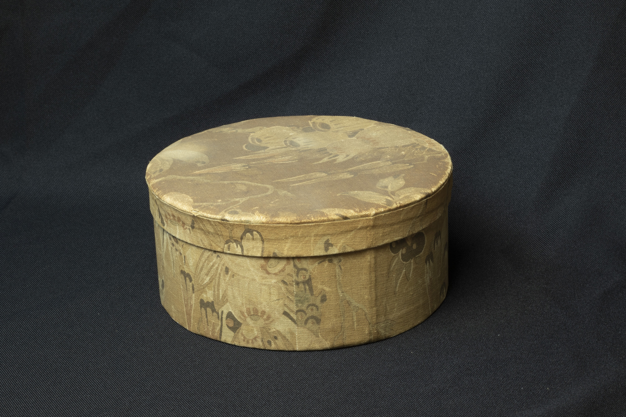 Fabric covered box: front view