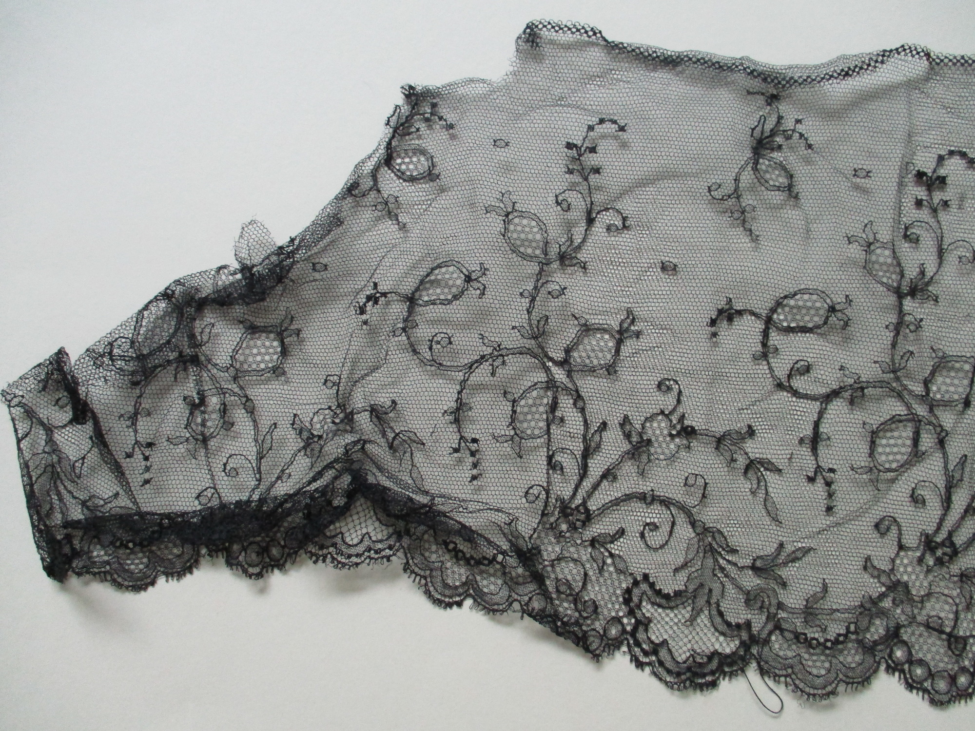 Piece of black lace.