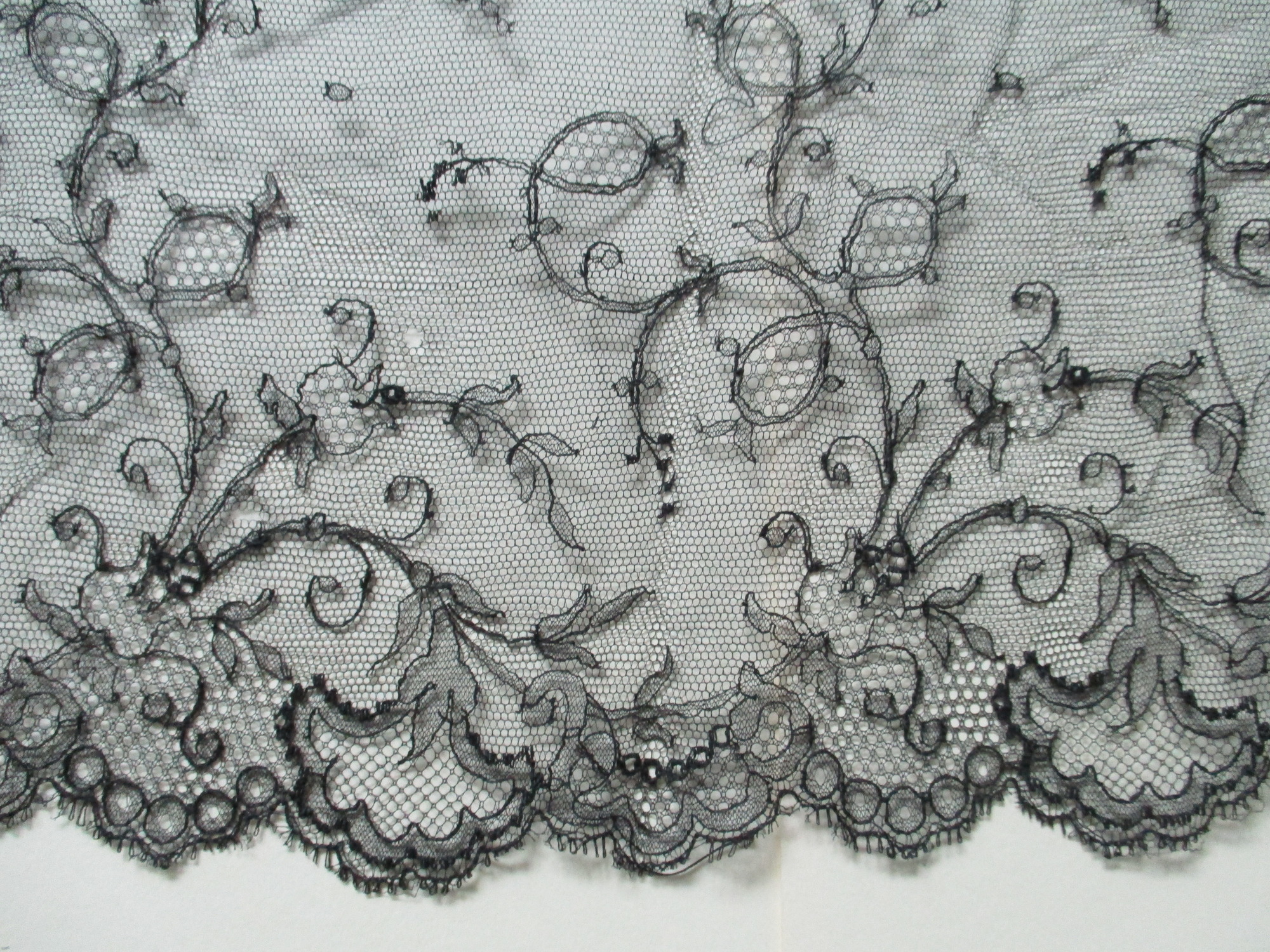 Piece of black lace.