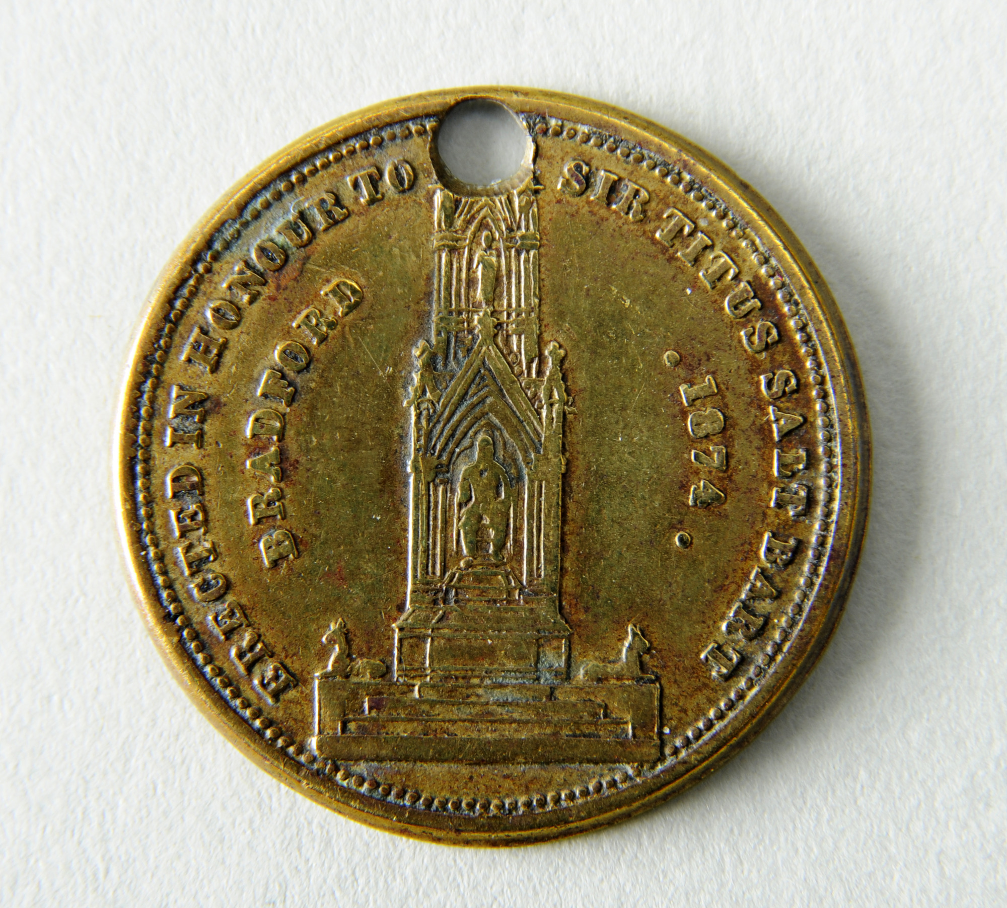 Salt medallion: Rear view
