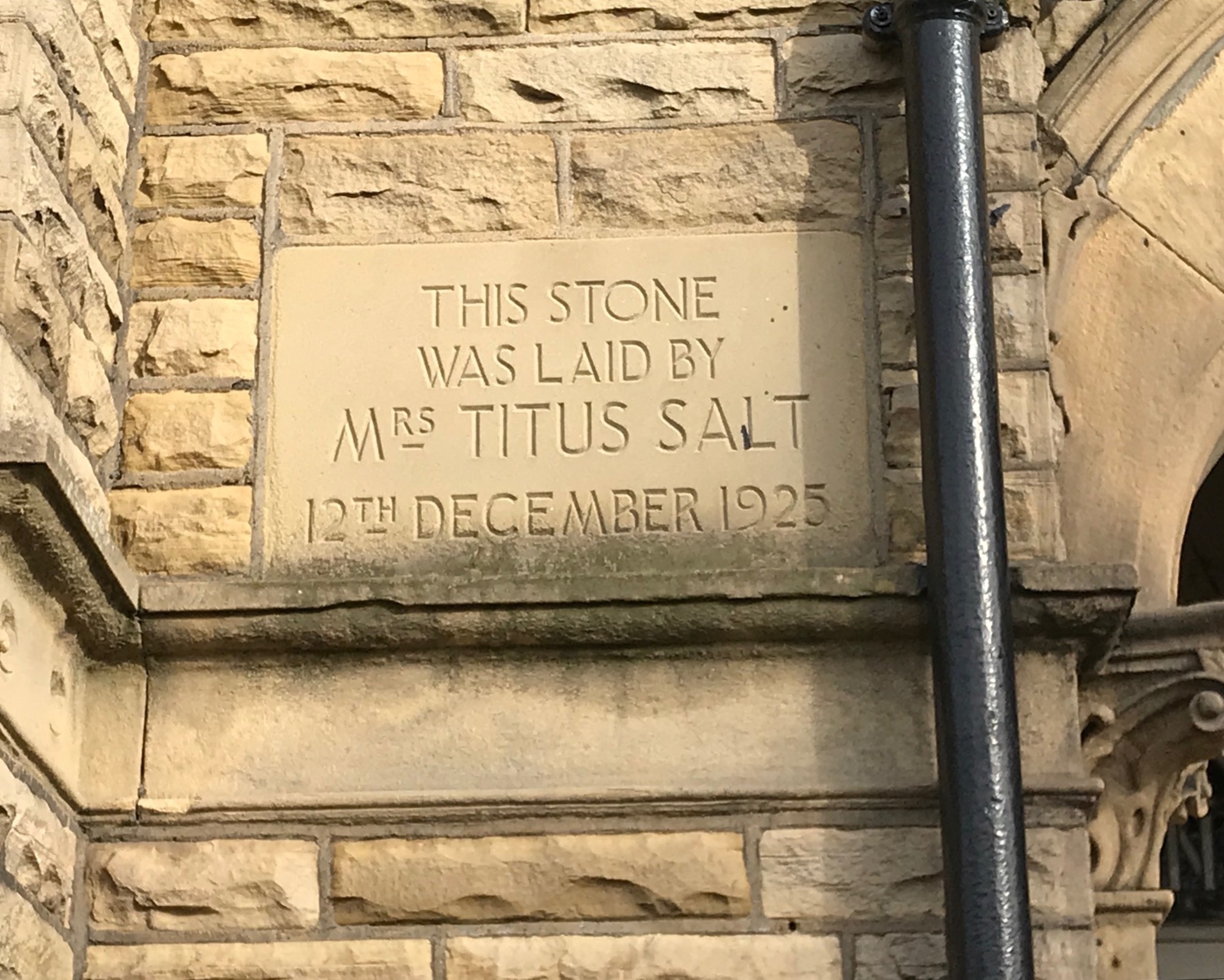 Silver Trowel: Detail of the foundations stone