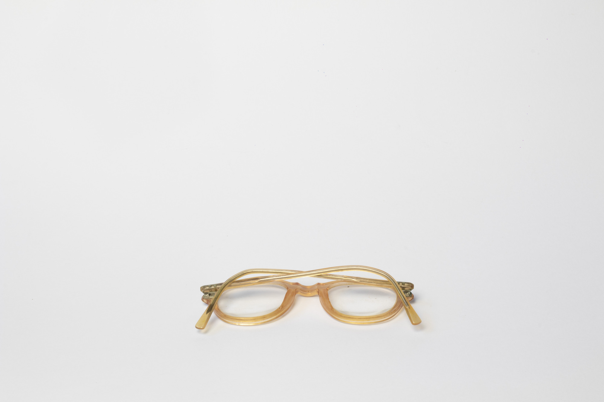 Spectacles and case: rear view of glasses