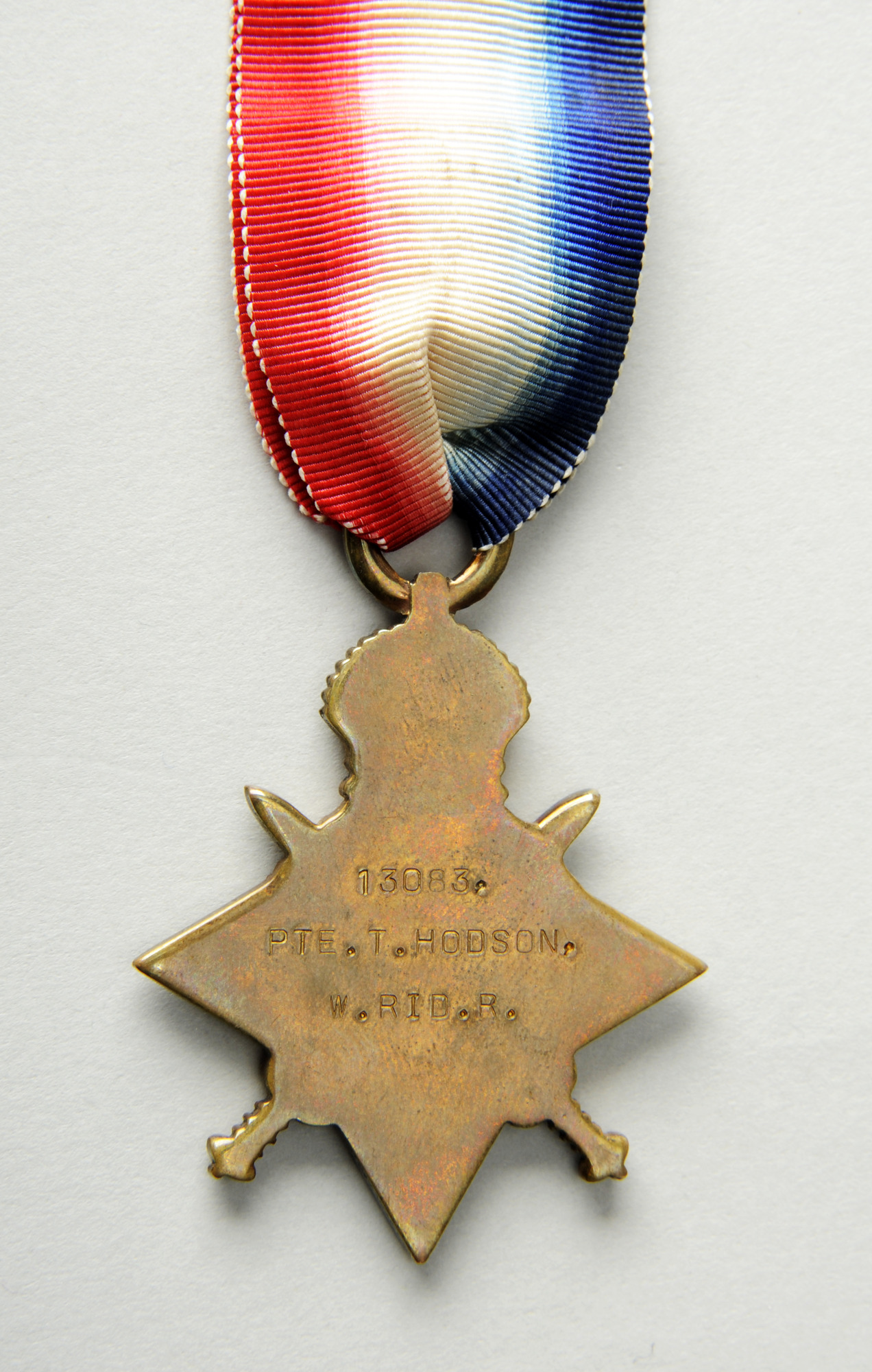 Star medal awarded to Thomas Hodson: Back