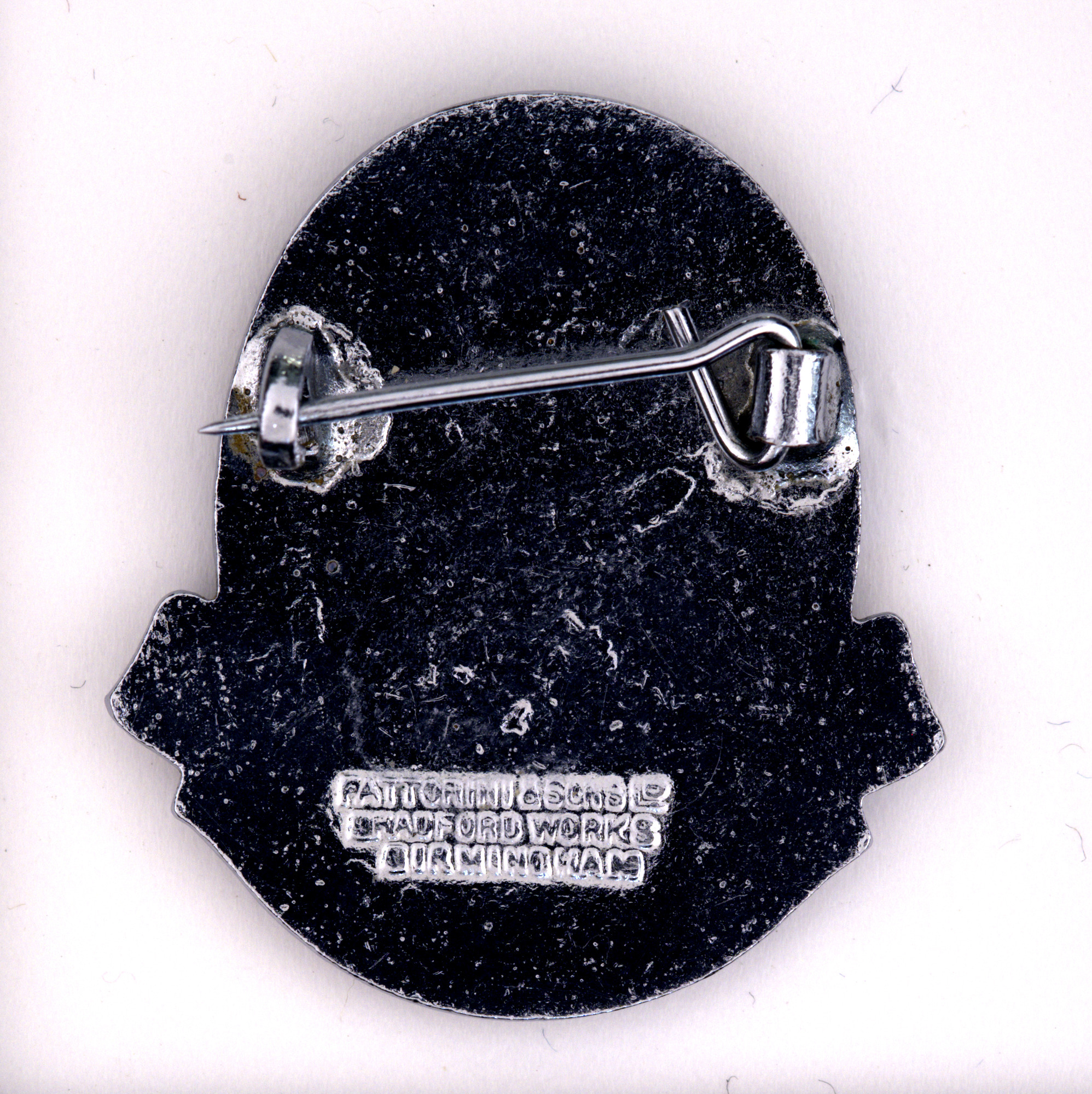 Two Salts (Saltaire) Limited metal badges: Reverse of badge