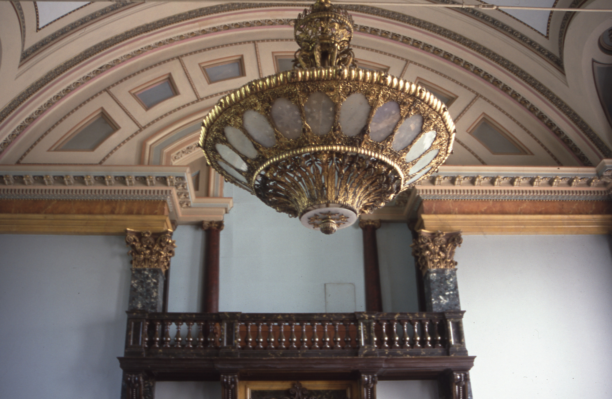 Congregational Church :Balcony & chandeliers