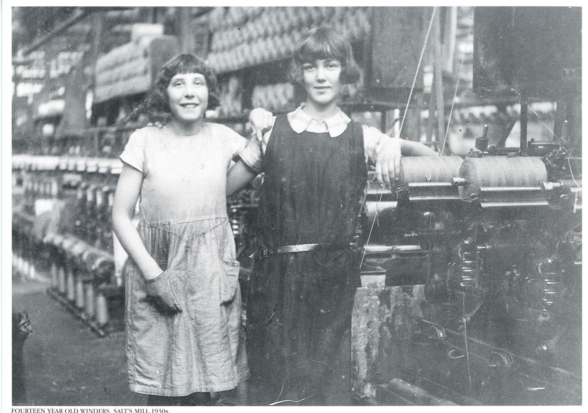 Fourteen year old winders Salt's Mill 1930s