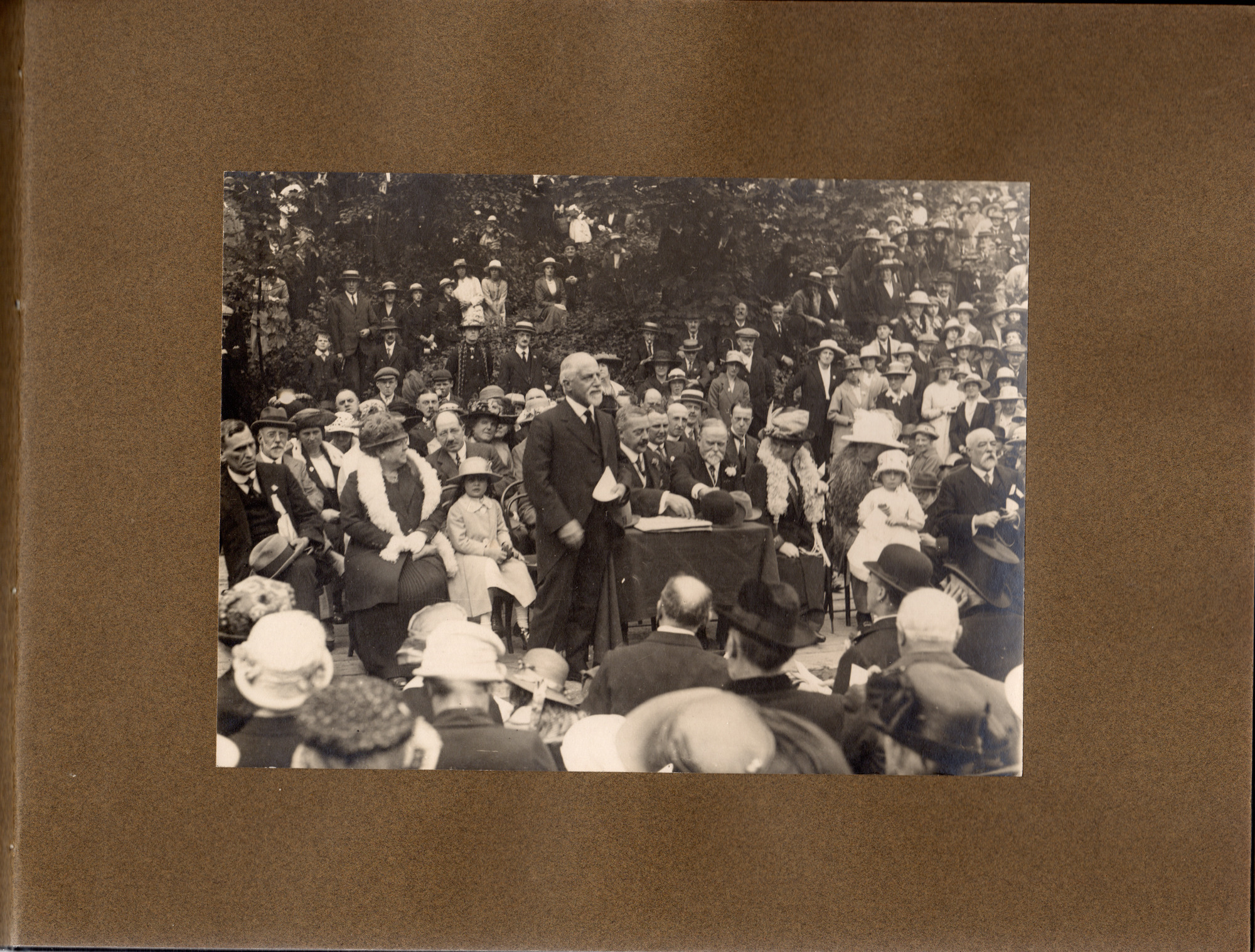 Northcliffe Woods 1920: Page 2 - Norman Rae speaking at opening ceremony