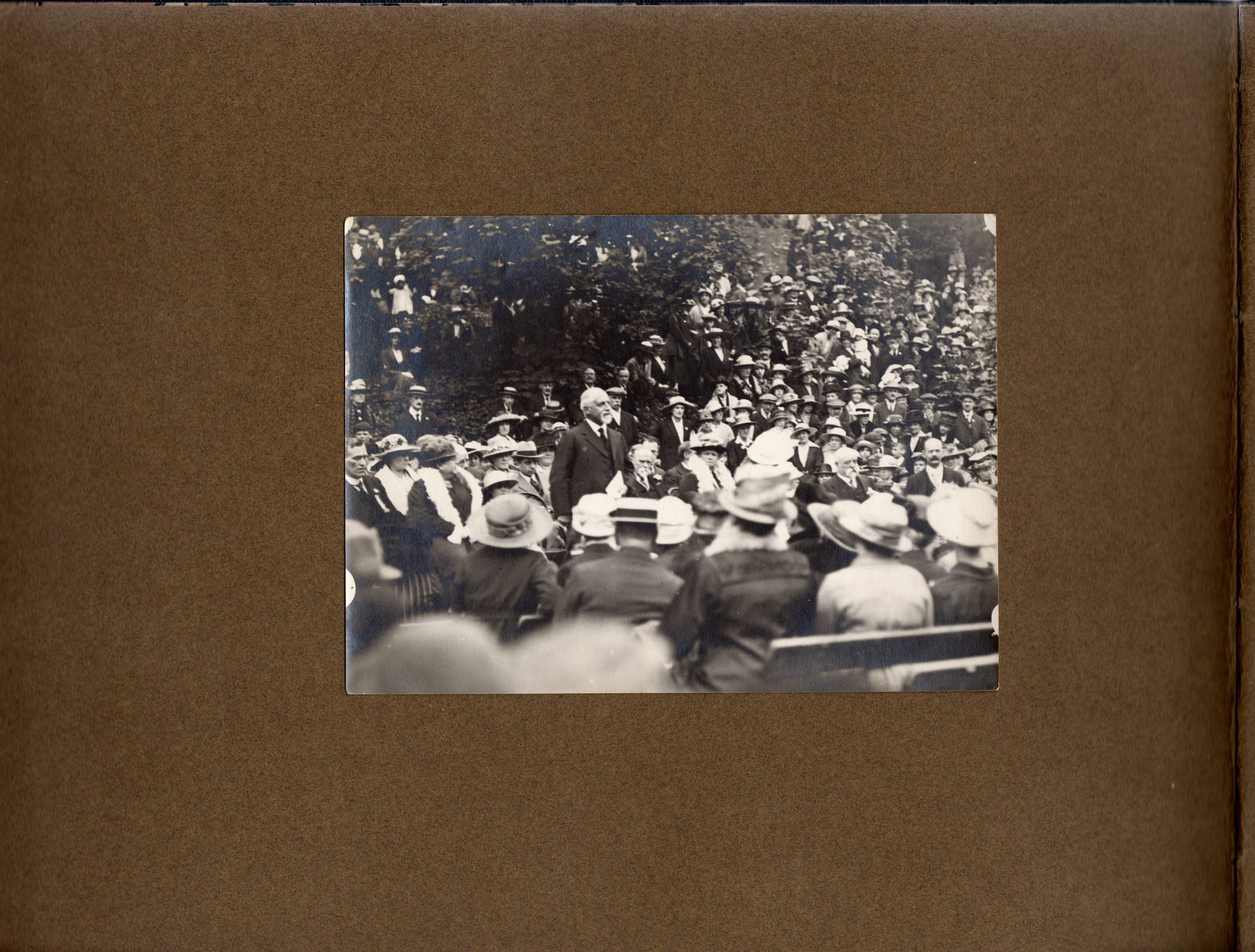 Northcliffe Woods 1920: Page 1 - Norman Rae speaking at opening ceremony