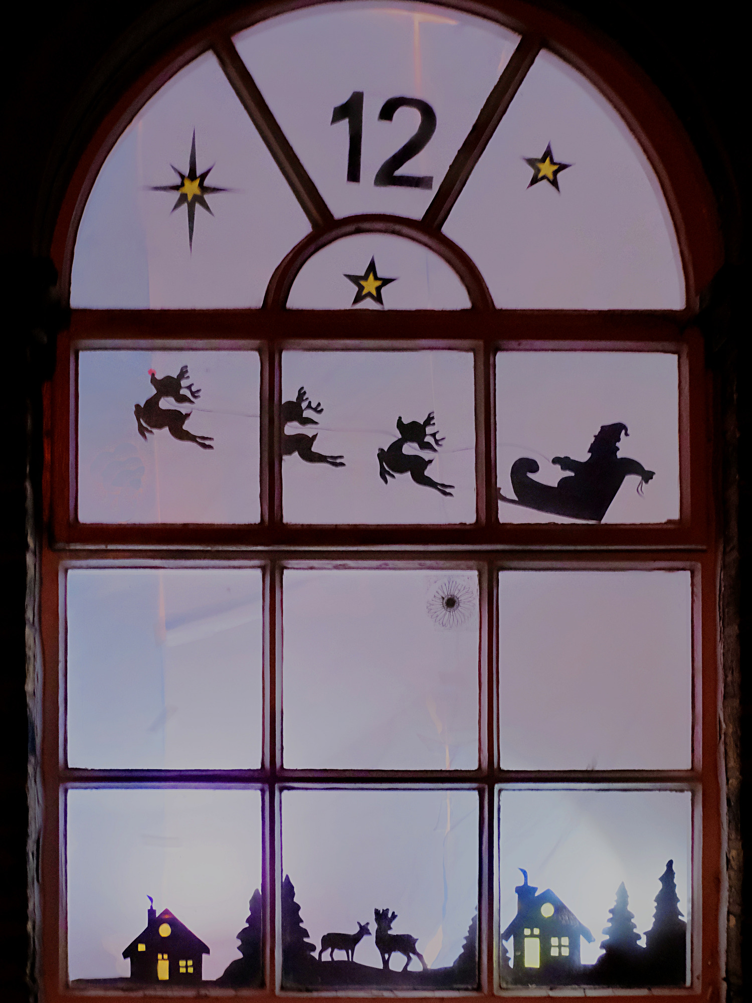 Saltaire Advent Window (Santa at number 12)